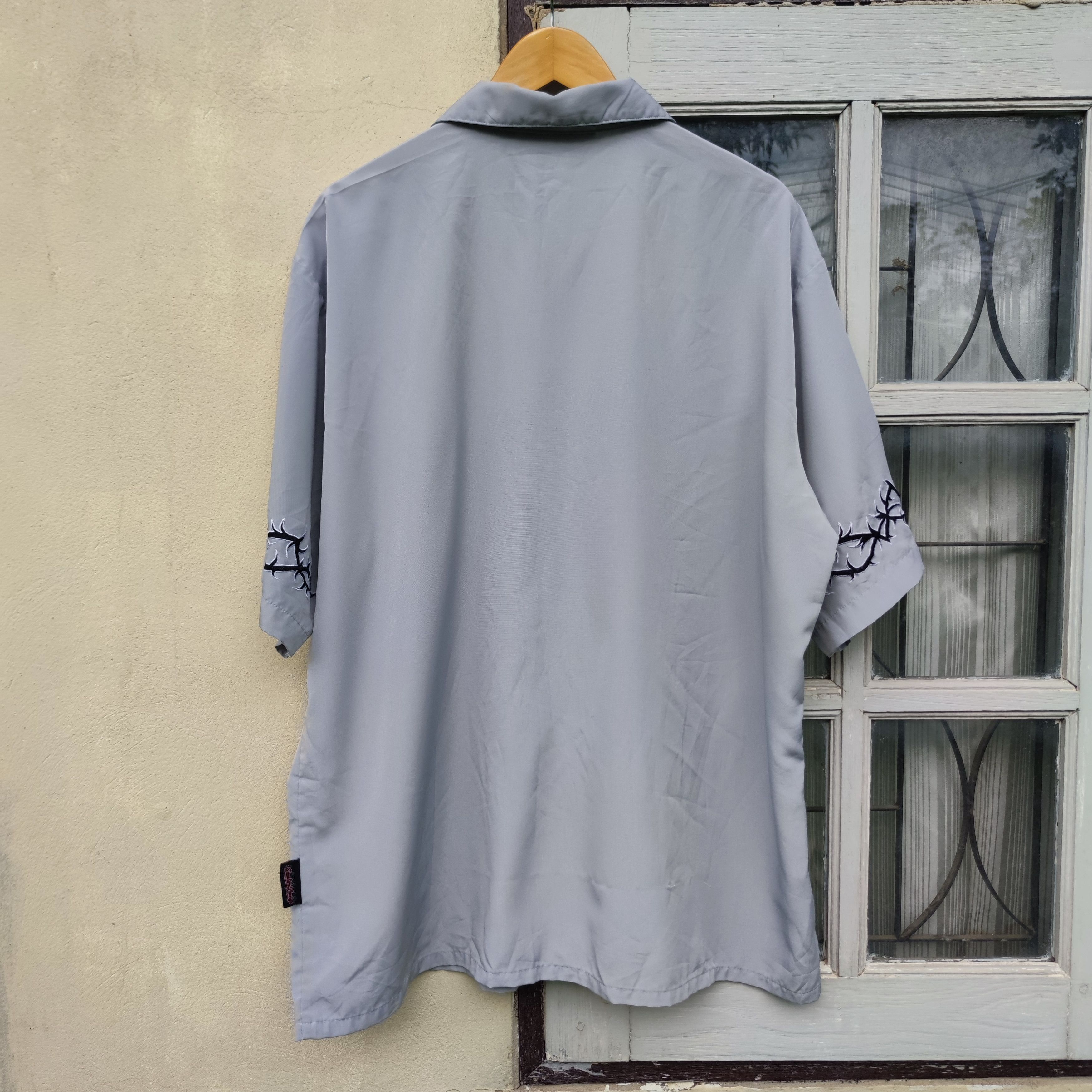 Vintage Sapphire Loung Tribal Barb Embroidered Oversized Shirt Size US XL / EU 56 / 4 - 3 Thumbnail