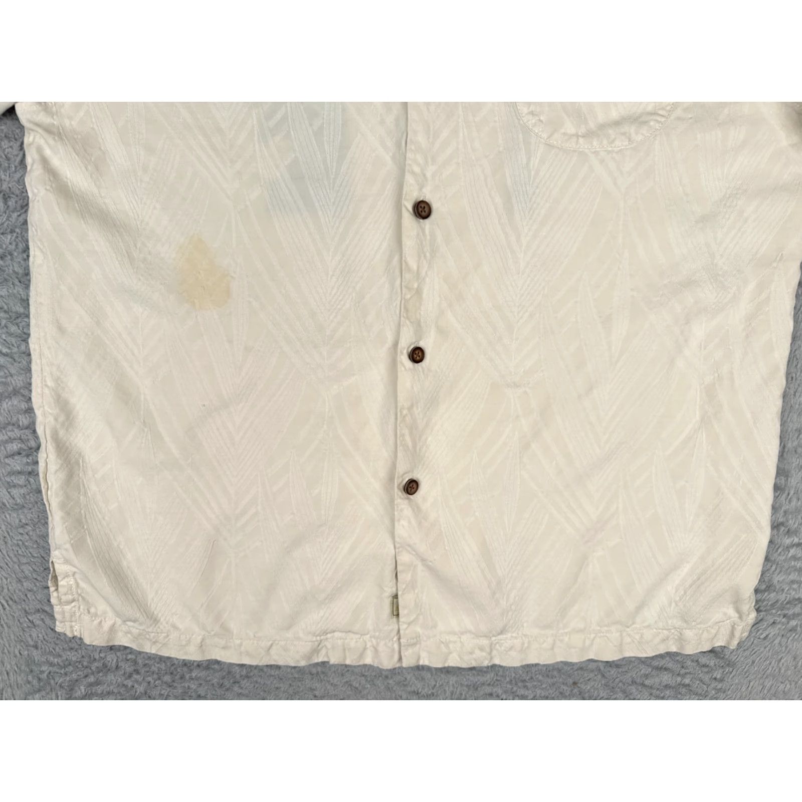 Tommy Bahama VINTAGE Tommy Bahama Shirt Men Large Ivory Floral Silk The Local Watering Hole READ Size US L / EU 52-54 / 3 - 6 Thumbnail