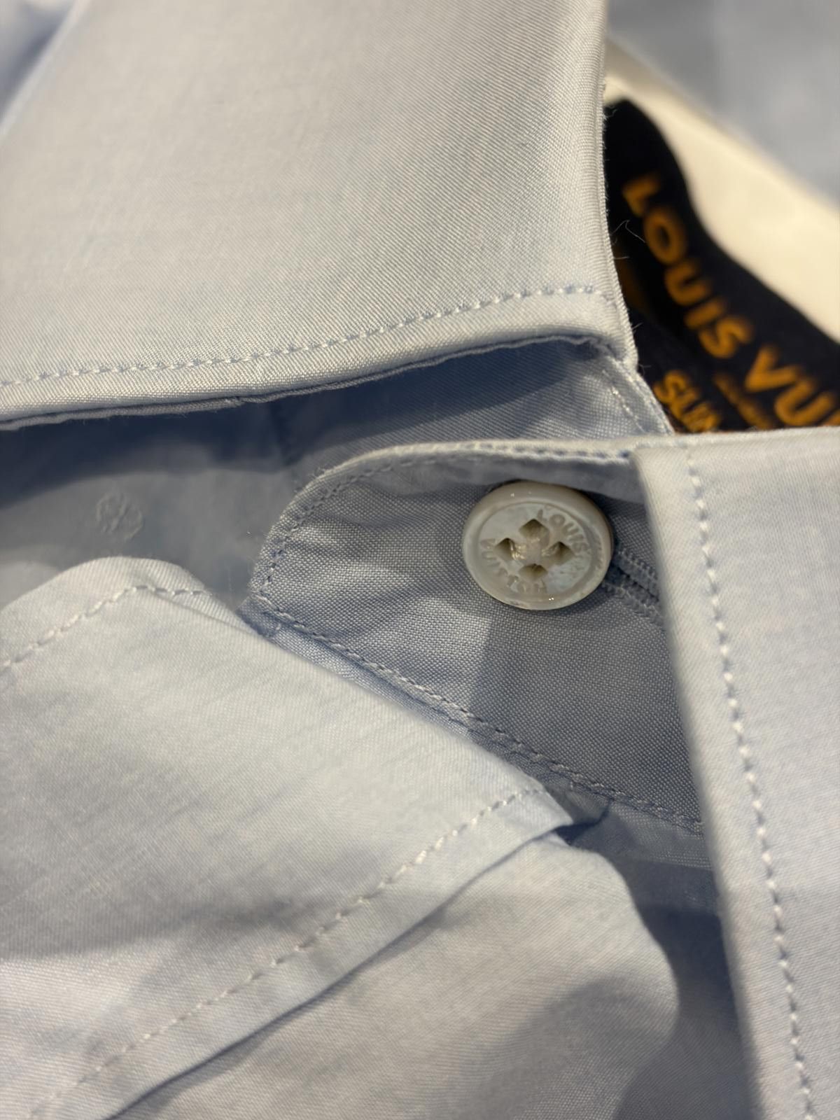 Louis Vuitton Louis Vuitton Subtle Monogram Jacquard Shirt – Light Blue Size US M / EU 48-50 / 2 - 4 Thumbnail