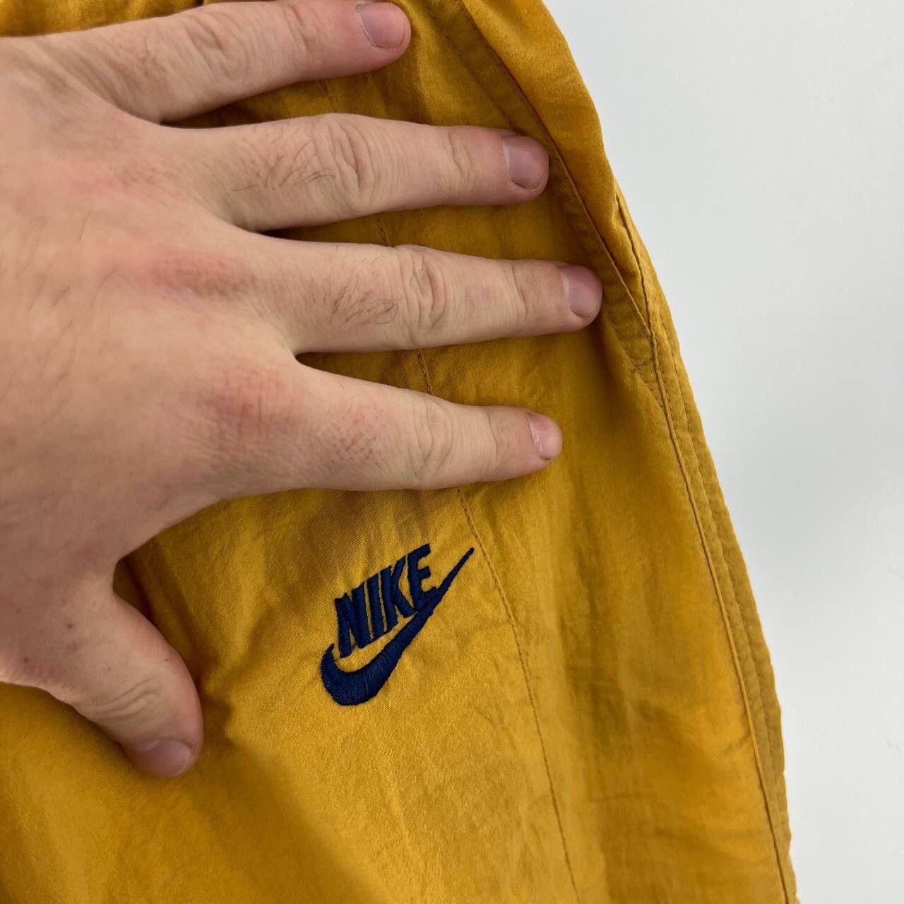 Vintage Y2k Nylon Nike Sweatpants Mini Swoosh Parachute Baggy Pants Size US 30 / EU 46 - 4 Thumbnail