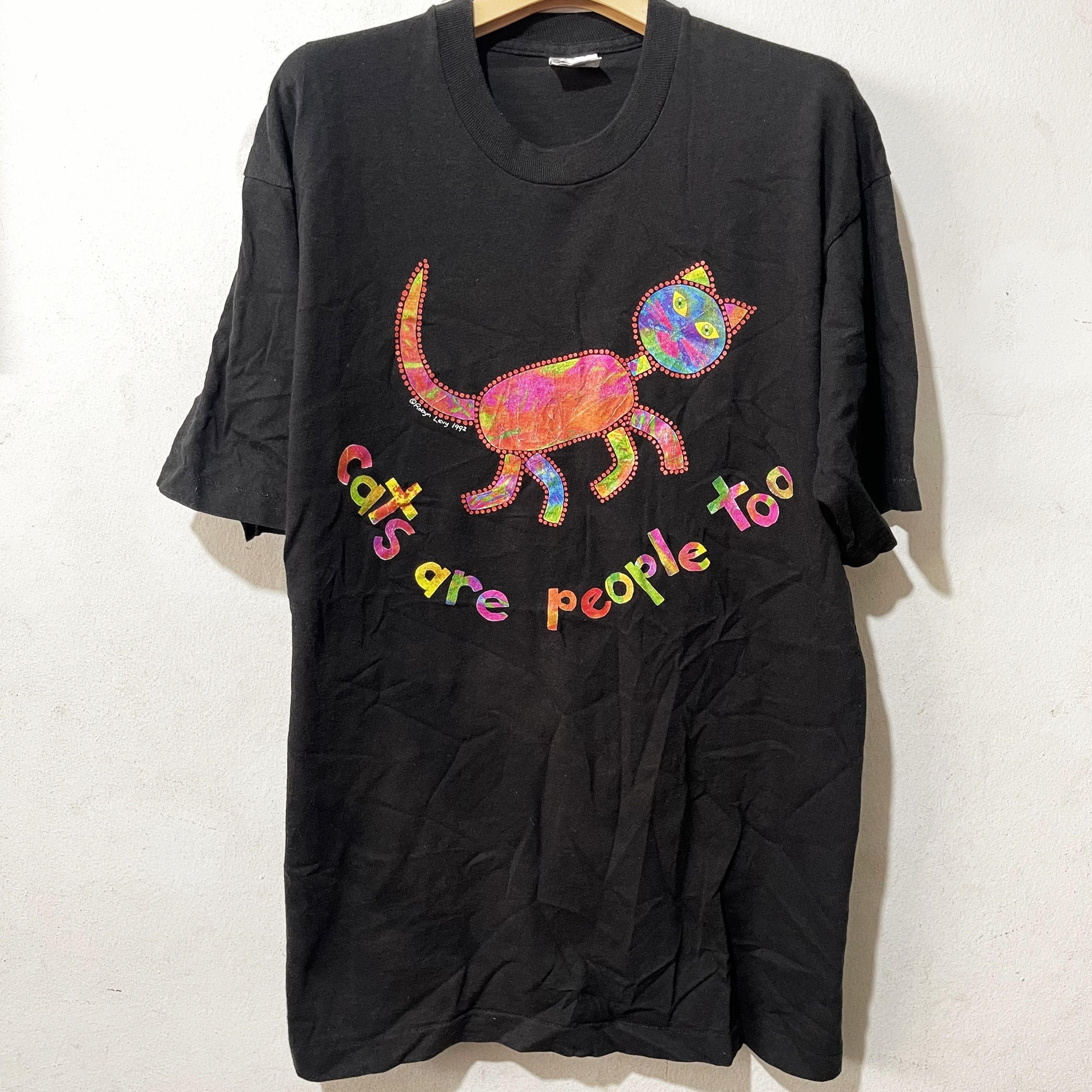 Arts & Science × Vintage Vintage 90s Cat Shirt Size US L / EU 52-54 / 3 - 1 Thumbnail