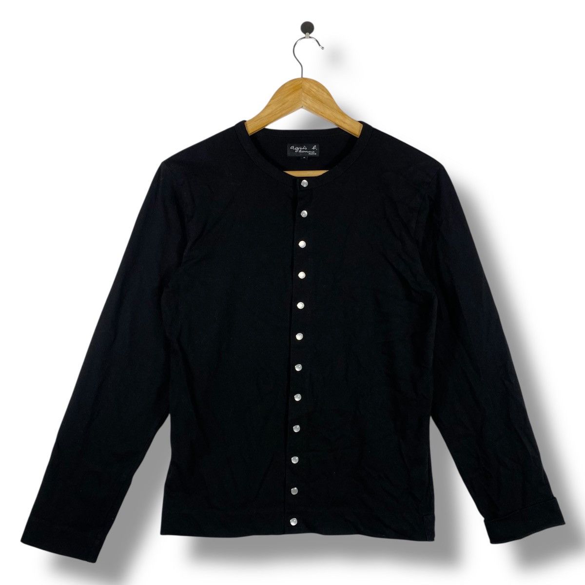 agnes b. Vintage 90's AGNES B. Homme Paris Snap Women Jacket Sweater Size ONE SIZE - 1 Thumbnail
