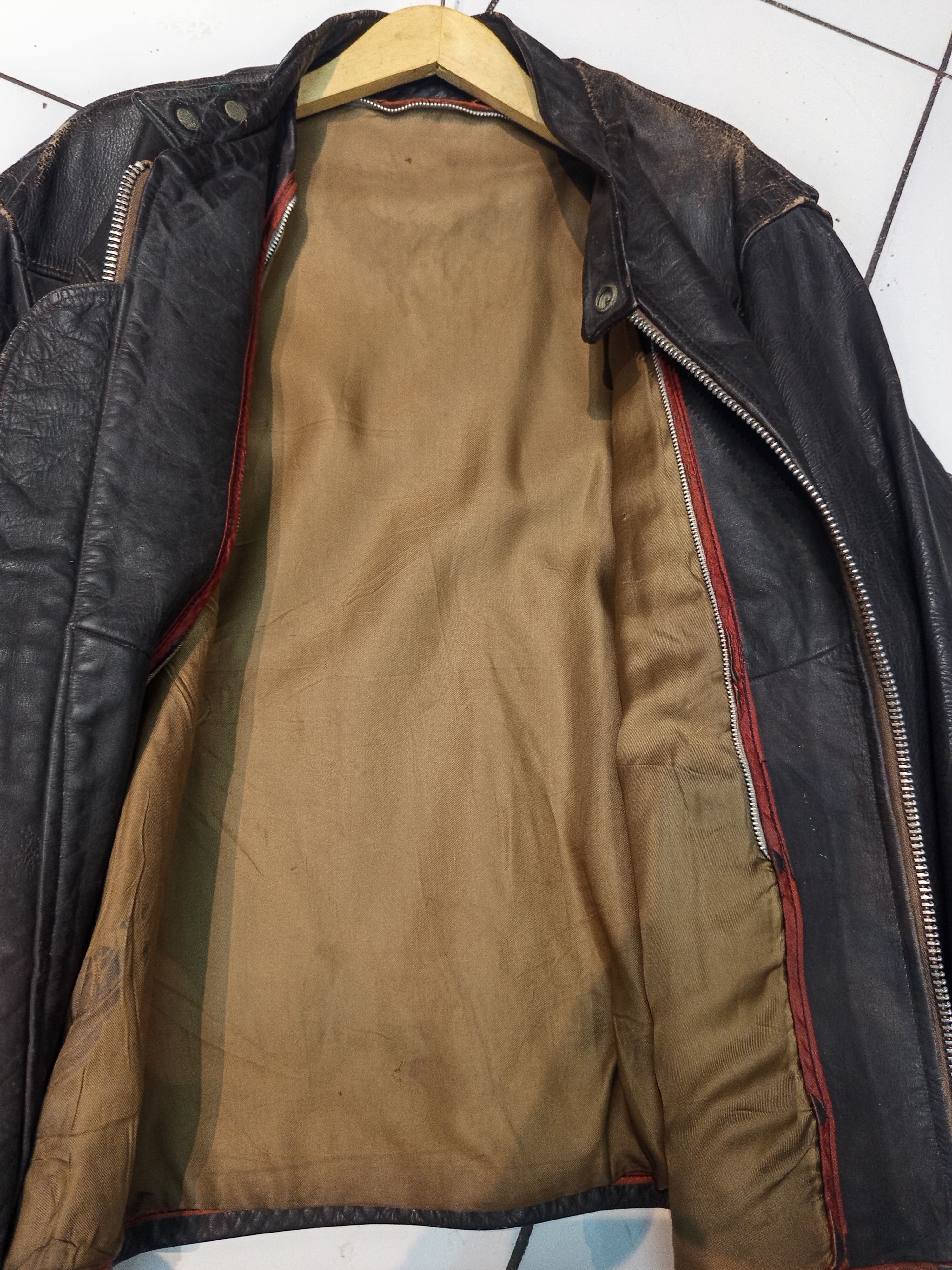 Schott 1970s Schott Bros Leather Biker Jacket Size US L / EU 52-54 / 3 - 13 Thumbnail