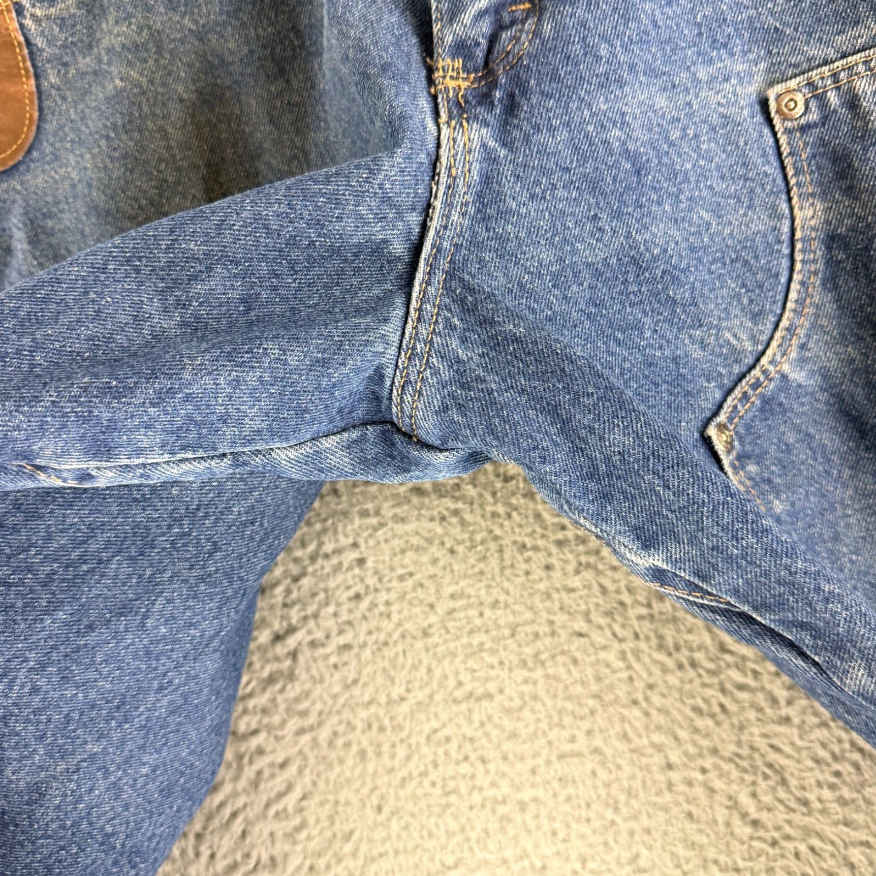 Wrangler VINTAGEWrangler Carpenter Jeans Mens 38x32 Blue Denim Double Knee Wrangler Riggs Workwear Jeans Mens Size 38x32 Blue Denim Size US 38 / EU 54 - 5 Thumbnail