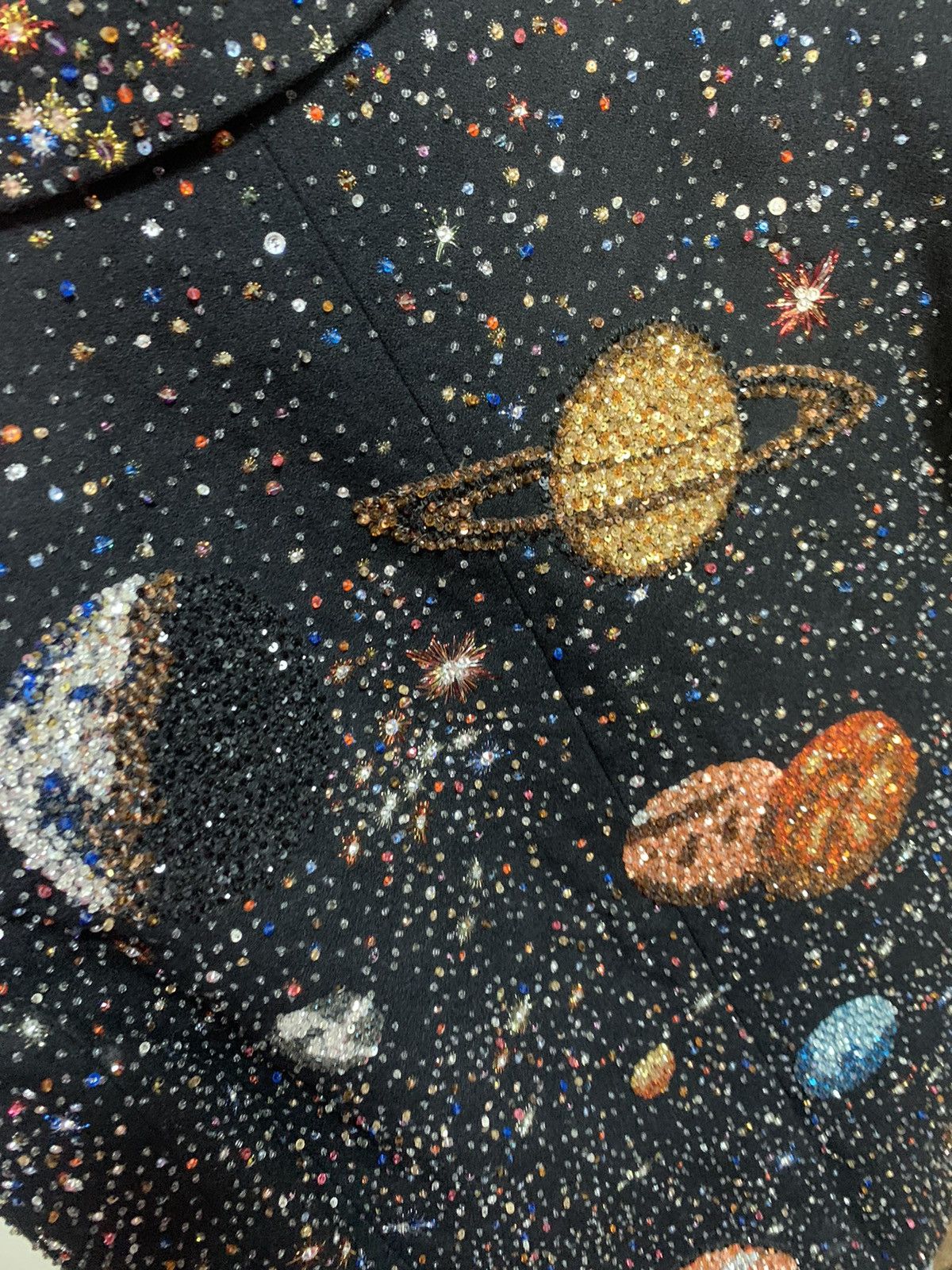 Hedi Slimane Saint Laurent 2016FW Galaxy Embroidered Blazer Size 50S - 7 Thumbnail