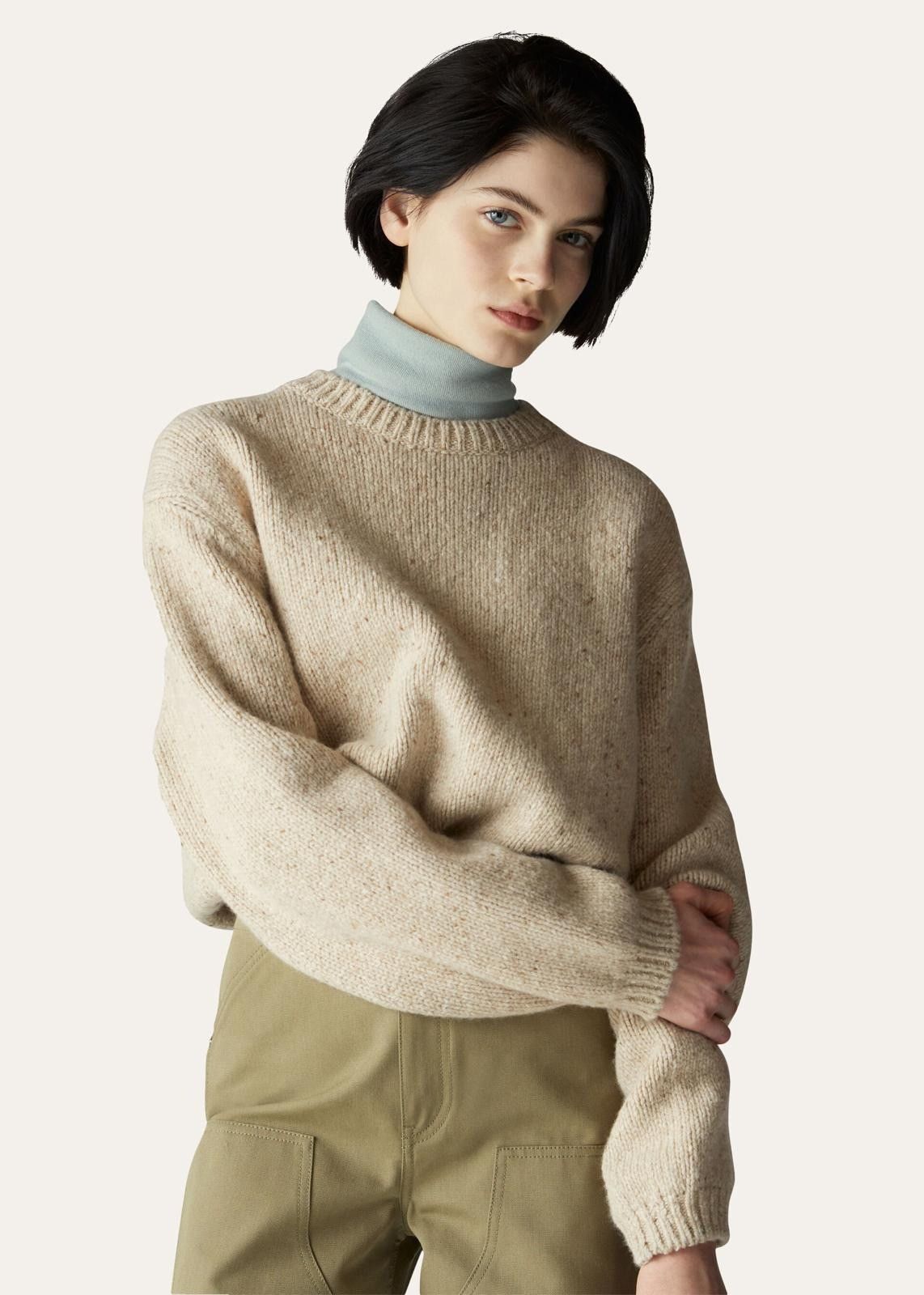 Loro Piana o1srvl11e0824 Newcastle Crewneck Sweater in Beige Size XS / US 0-2 / IT 36-38 - 3 Thumbnail