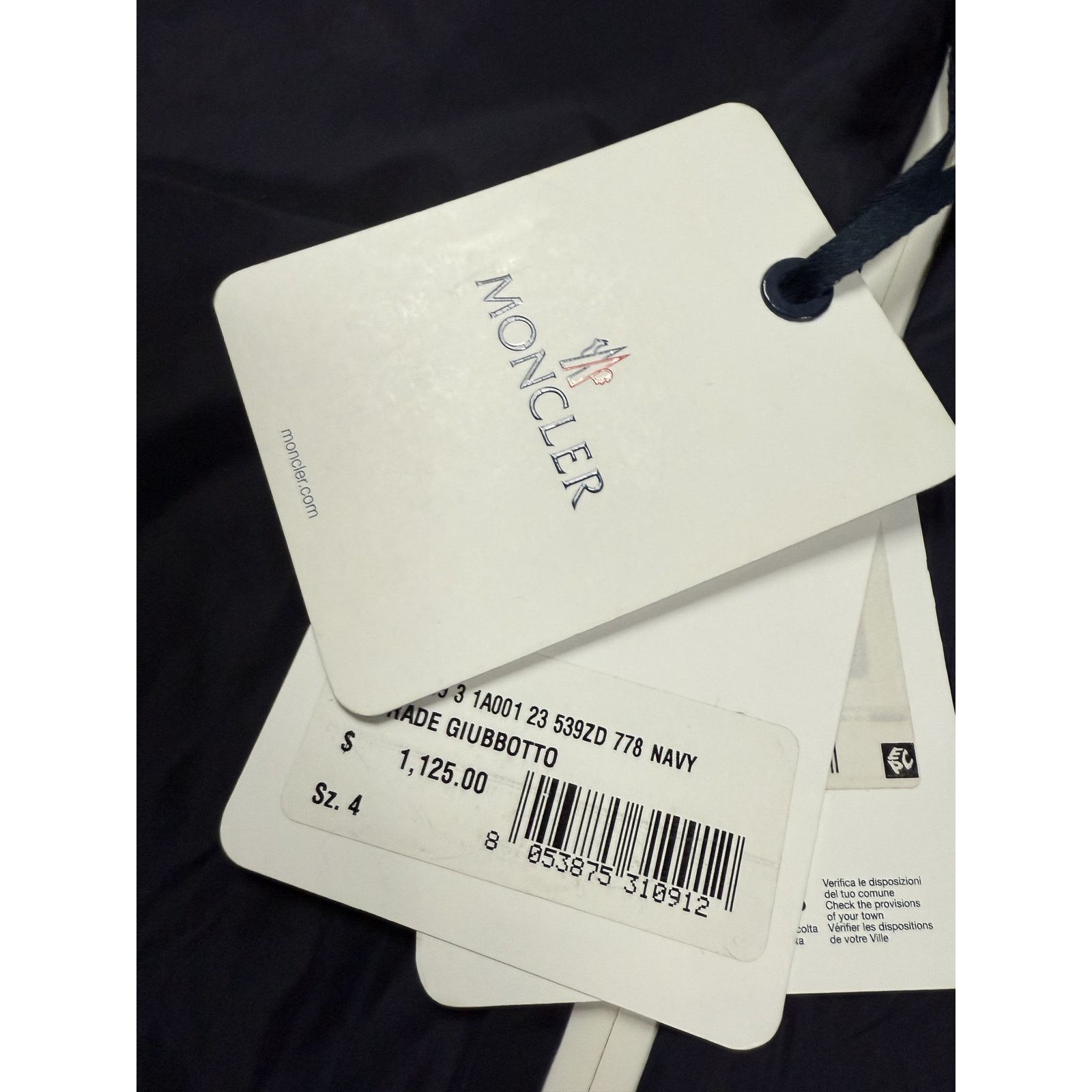 Moncler Moncler Wind Breaker Navy New 4 (Large) With Tags Size US L / EU 52-54 / 3 - 4 Thumbnail