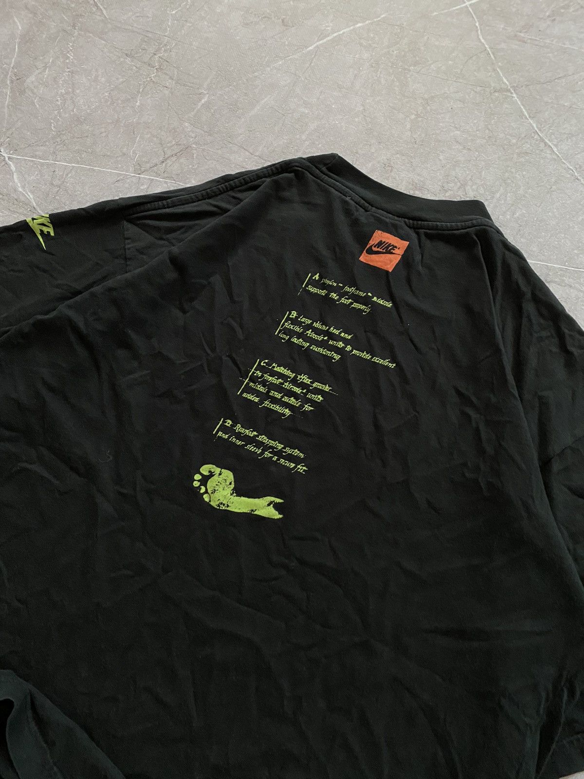 Nike × Vintage Vintage 90s Nike Big Foot Logo Oversized Rap Y2K T Shirt Size US XL / EU 56 / 4 - 11 Thumbnail