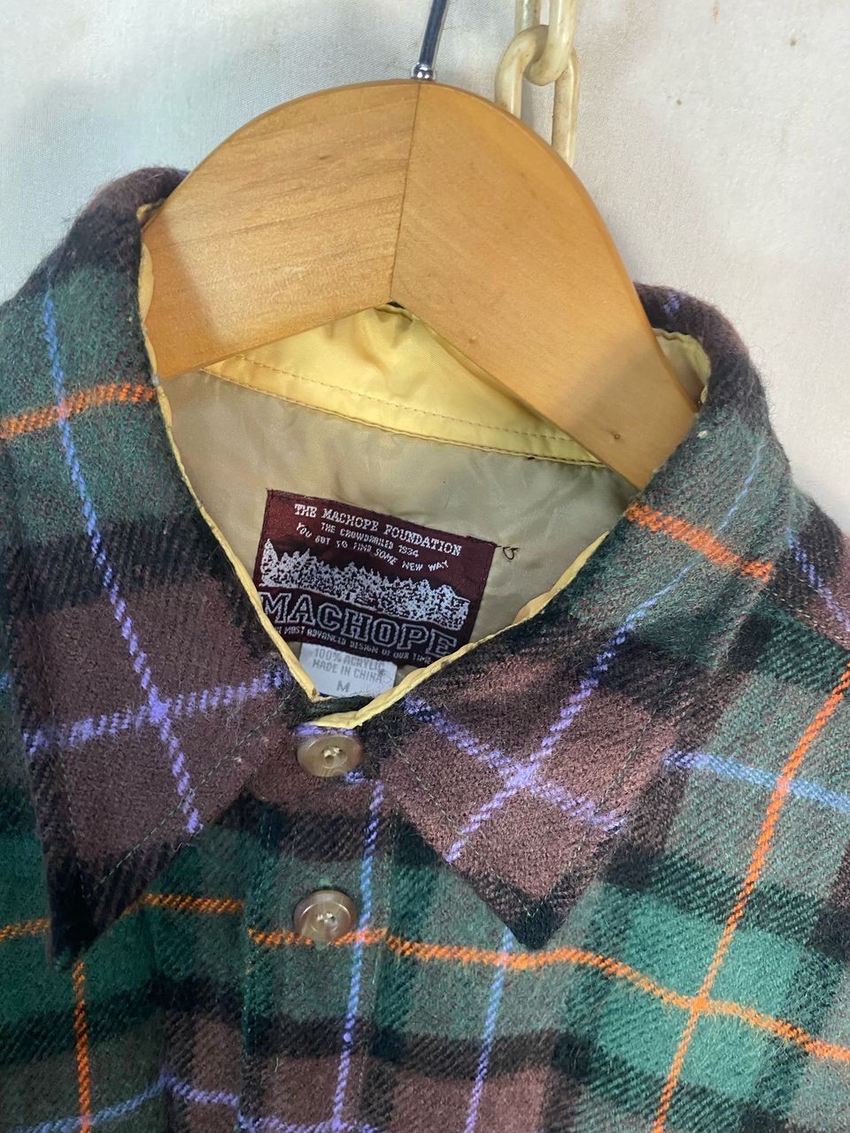 Flannel × Other Vintage machope wool button up flannel shirt Size US L / EU 52-54 / 3 - 4 Thumbnail