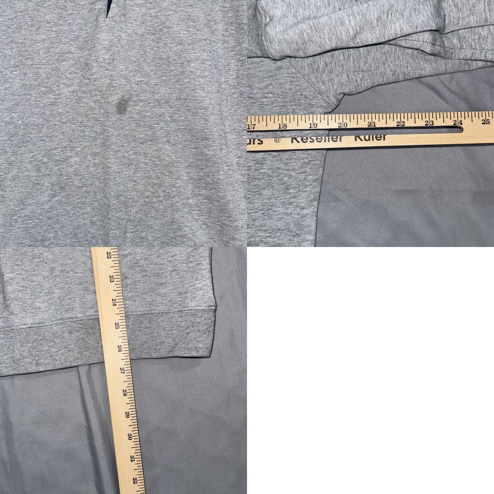 Vintage Holderness & Bourne Sweatshirt Mens Small Gray 1/4 Zip Mock Neck Golf Stretch Size US S / EU 44-46 / 1 - 8 Thumbnail