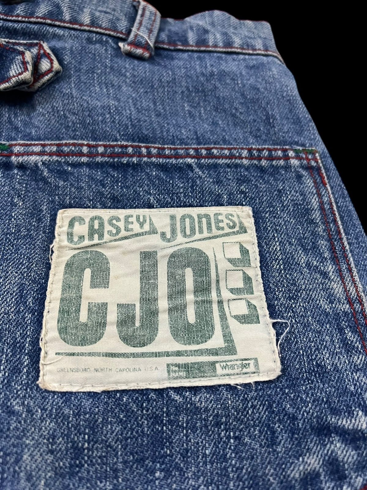 Casey Casey × Vintage × Wrangler 💥Baggy💥Vintage 80’s Casey Jones CJO X Wrangler Very Rare Size US 28 / EU 44 - 12 Thumbnail