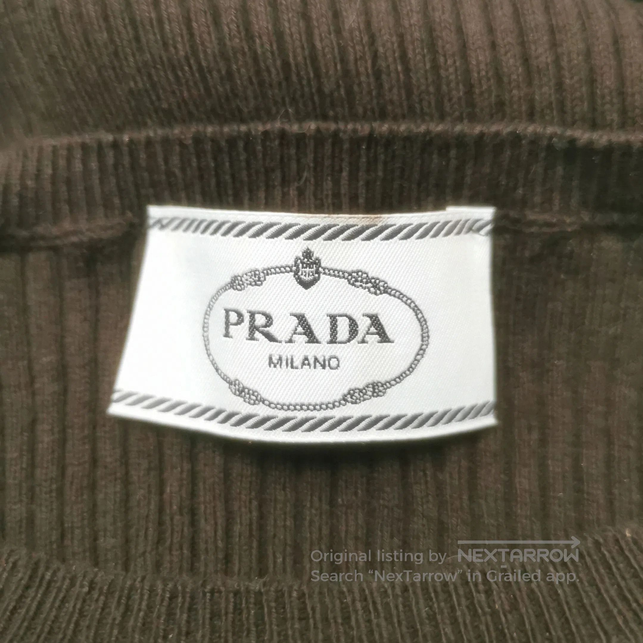 Prada Prada Black Ribbed Knit Crew Neck Sweater . Size M / US 6-8 / IT 42-44 - 9 Thumbnail