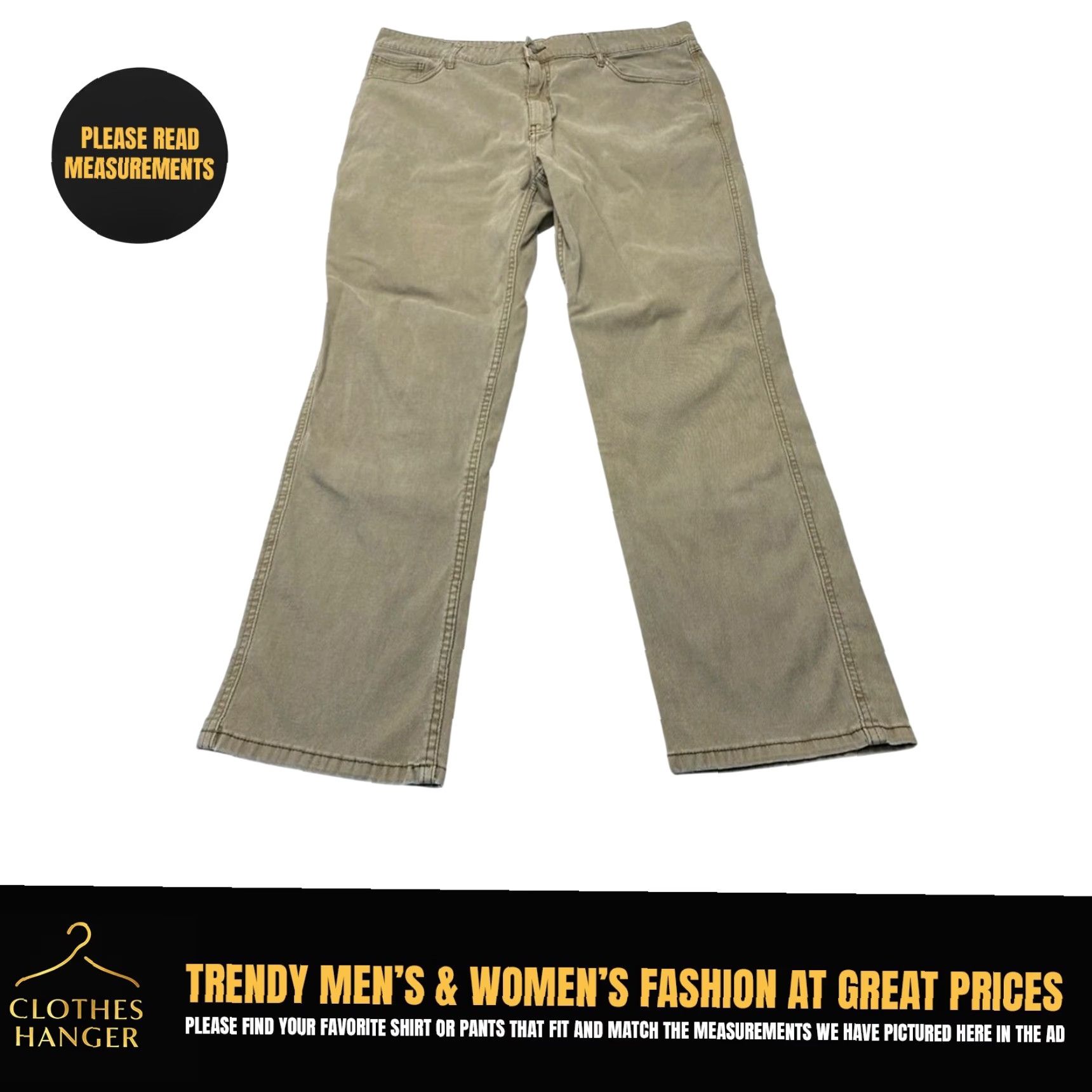 Vintage Woolrich Utility Pants Mens Regu lar 36x30 Army Green Canvas Carpenter Workwear Size US 36 / EU 52 - 2 Thumbnail