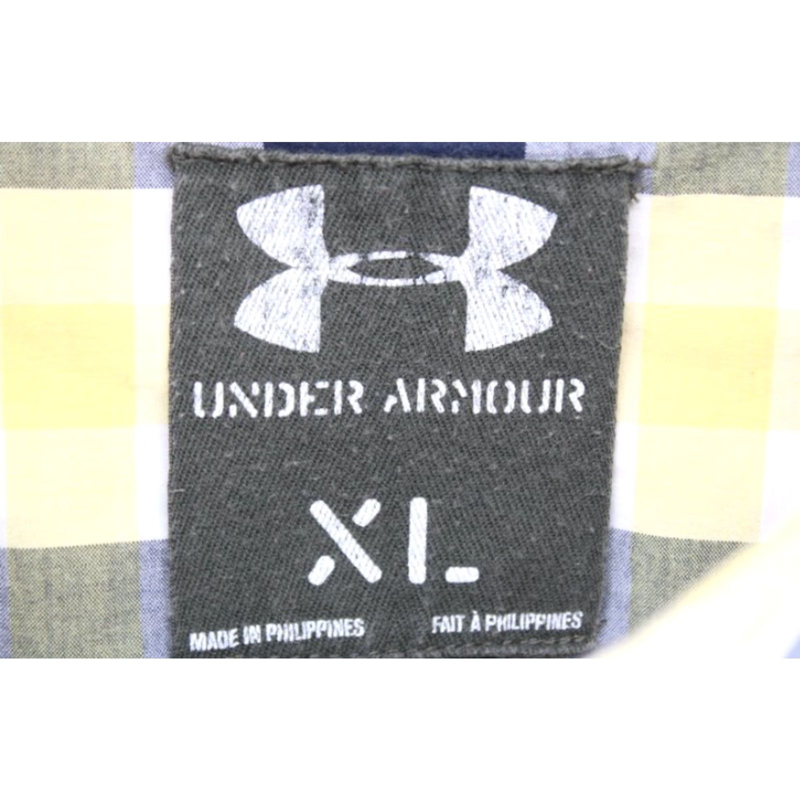 Under Armour Under Armour Shirt Men's XL Short Sleeve Plaid Cotton Preppy Black Yellow White Multicolor Casual Mens Size US XL / EU 56 / 4 - 4 Thumbnail