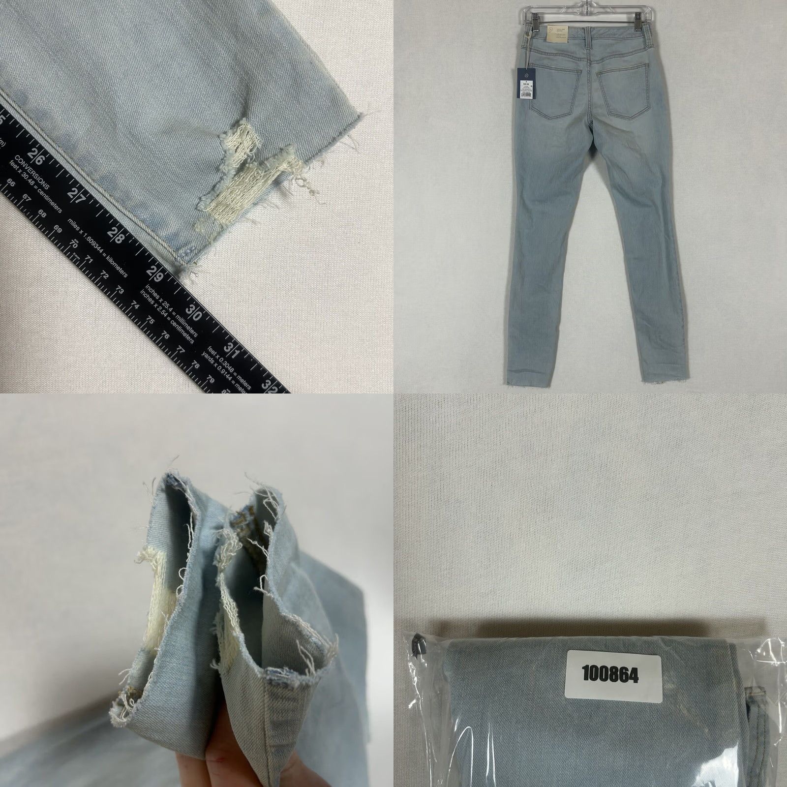 Vintage VINTAGE? No — Universal Thread High-Rise Skinny Jeans Women's 0 / 25 Light Wash NWT Size 25" / US 0 / IT 36 - 9 Thumbnail