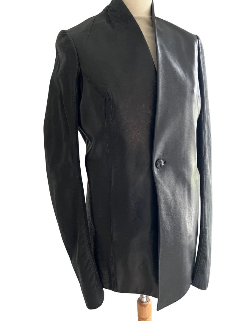 Rick Owens Rick Owens “Hollywood” Wrap Leather Jacket – Black Unisex Size US S / EU 44-46 / 1 - 2 Thumbnail