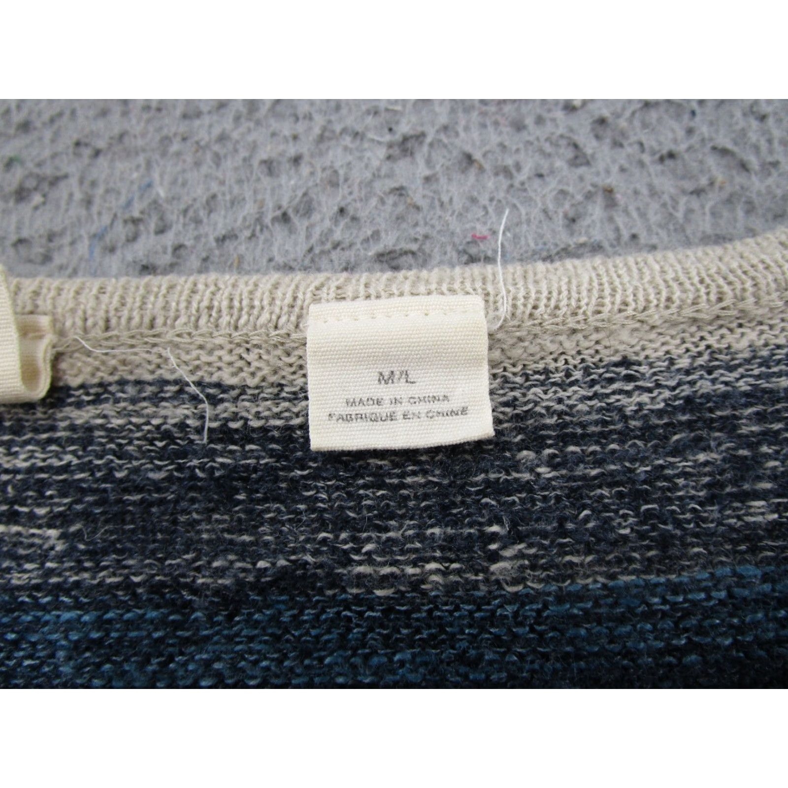 Anthropologie Moth Striped Sweater Womens L Multicolor Pullover Knit 100% Cotton Boho Distressed Breathable Casual Spring Shirts Size L / US 10 / IT 46 - 3 Thumbnail