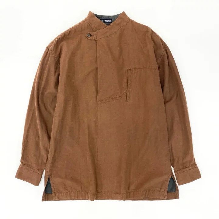 Issey Miyake ISSEY MIYAKE 1990s Asymmetric Collar Oversized Shirt Size US M / EU 48-50 / 2 - 1 Thumbnail