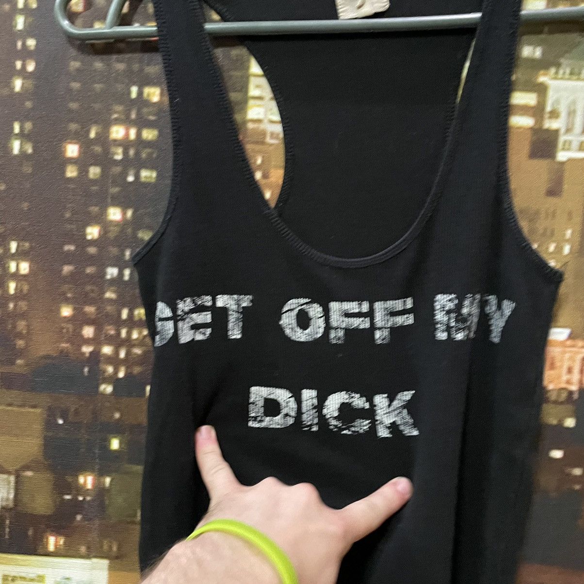 Band Tees BLACK TANK TOP Humor Y2K GET OFF MY D1CK FUNNY PORN XXX Size US M / EU 48-50 / 2 - 3 Thumbnail