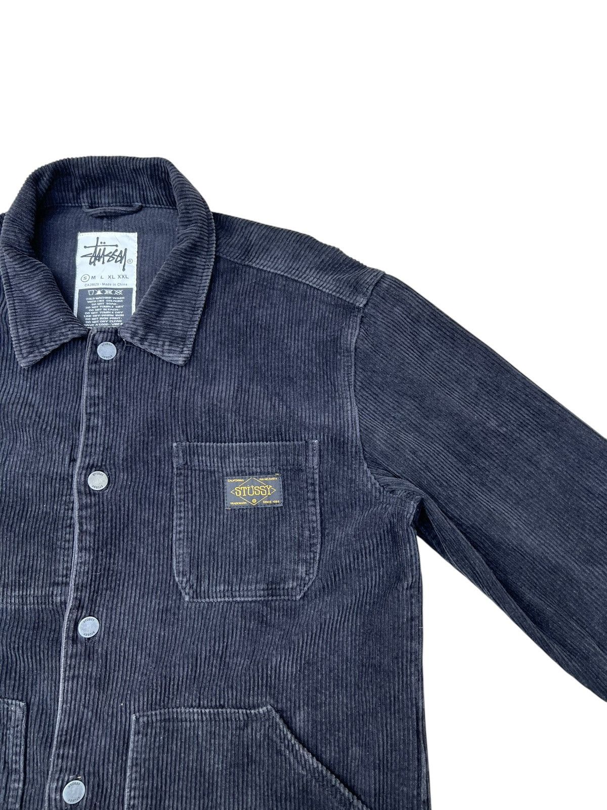 Stussy Vintage Y2K Stussy Fade Black 4 Pocket Corduroy Jacket Size US M / EU 48-50 / 2 - 11 Thumbnail
