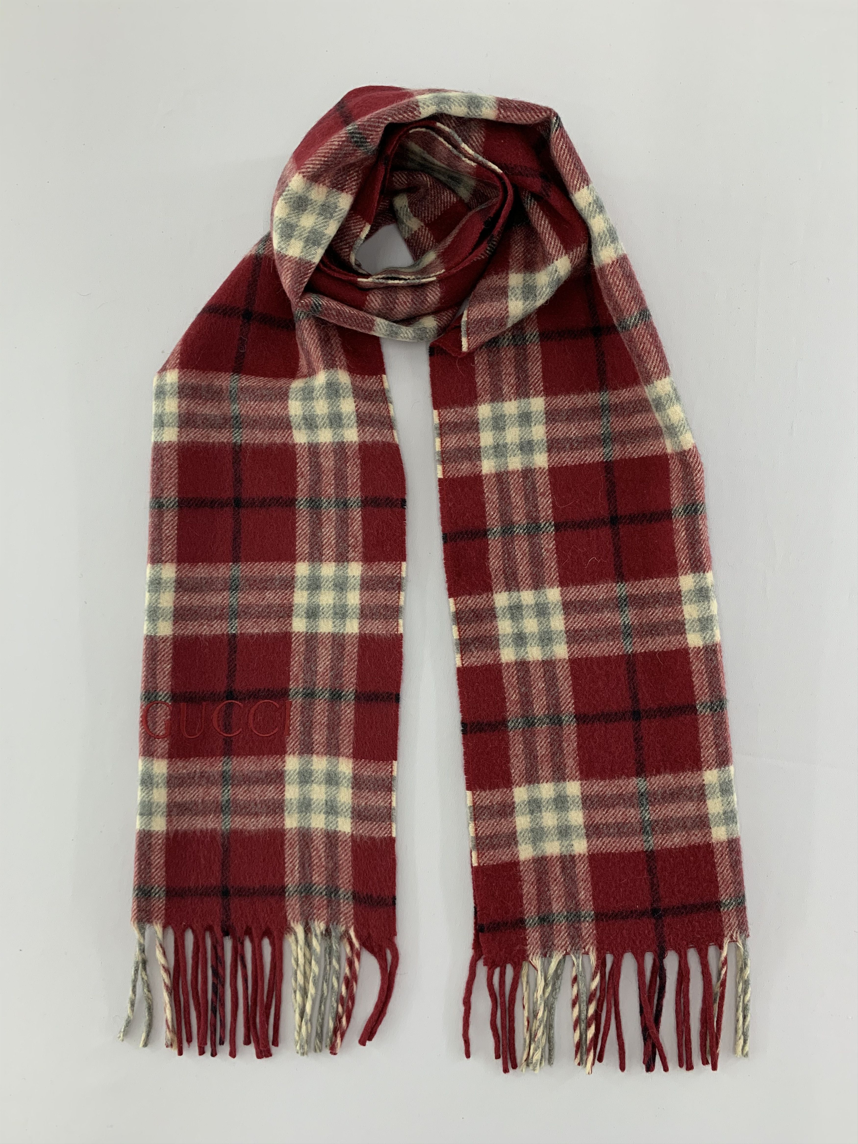 Gucci Vintage 90s Gucci Scarf Cashmere Muffler Neck Wrap BL4015 Size ONE SIZE - 1 Thumbnail