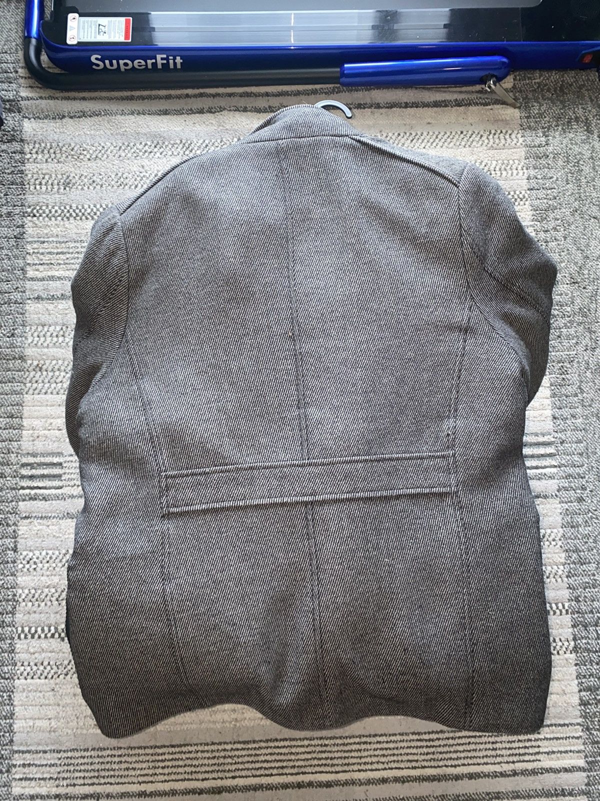 RW&CO. RW&CO Strellson Grey and Black Wool Blend Coat Size US L / EU 52-54 / 3 - 3 Thumbnail