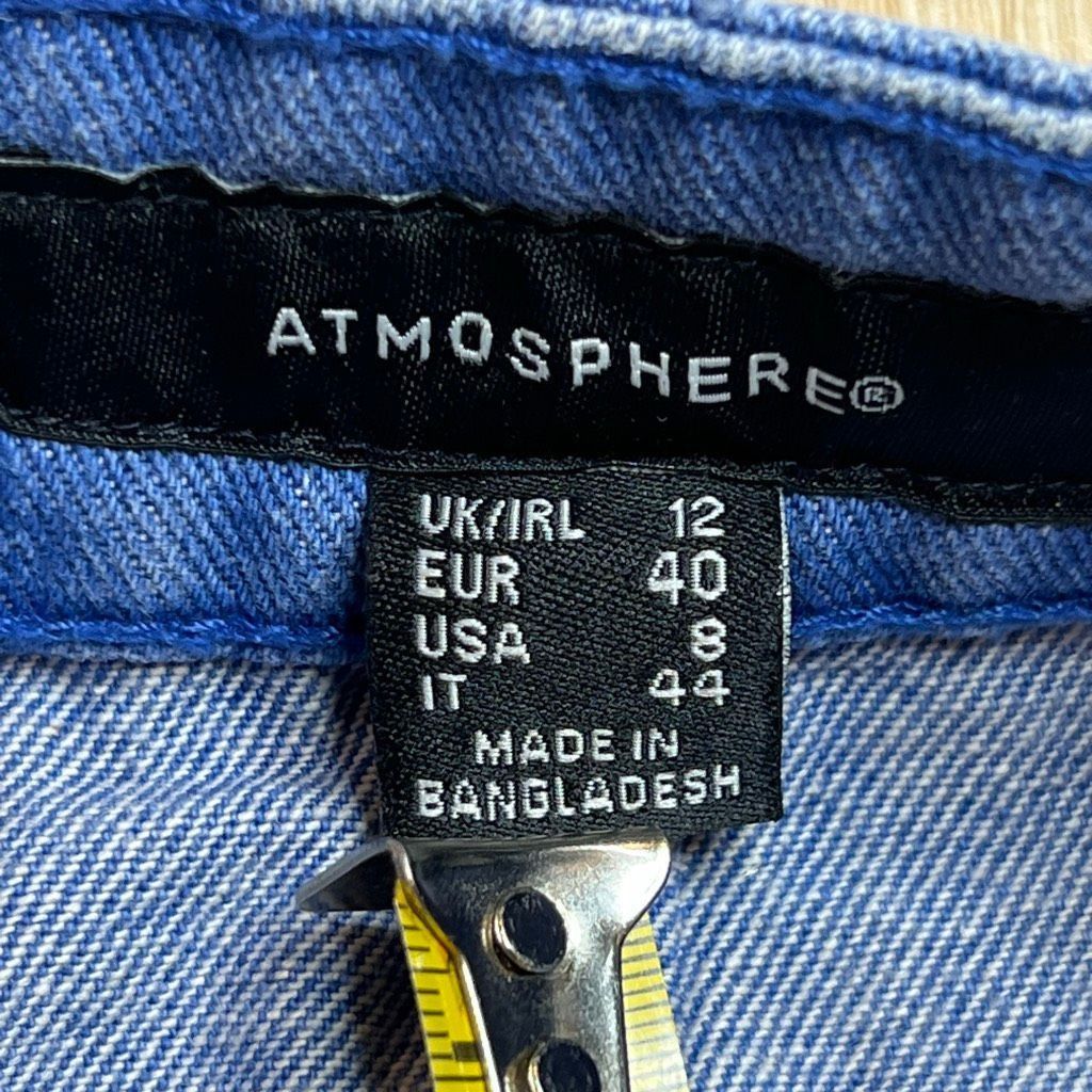 Other Atmosphere, Blue Wash w/ Fading Snap Away Denim Skirt 100% C Size 30" / US 8 / IT 44 - 5 Thumbnail