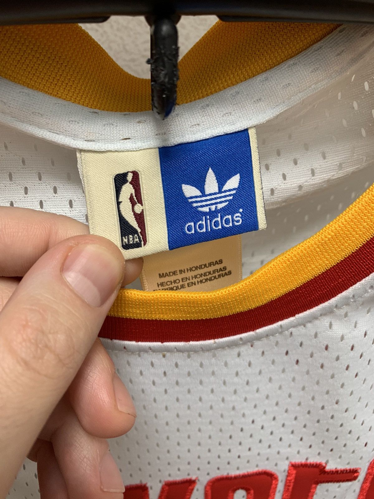 Adidas Olajuwon adidas nba jersey Houston rockets L sz 34 vintage Size US L / EU 52-54 / 3 - 6 Thumbnail