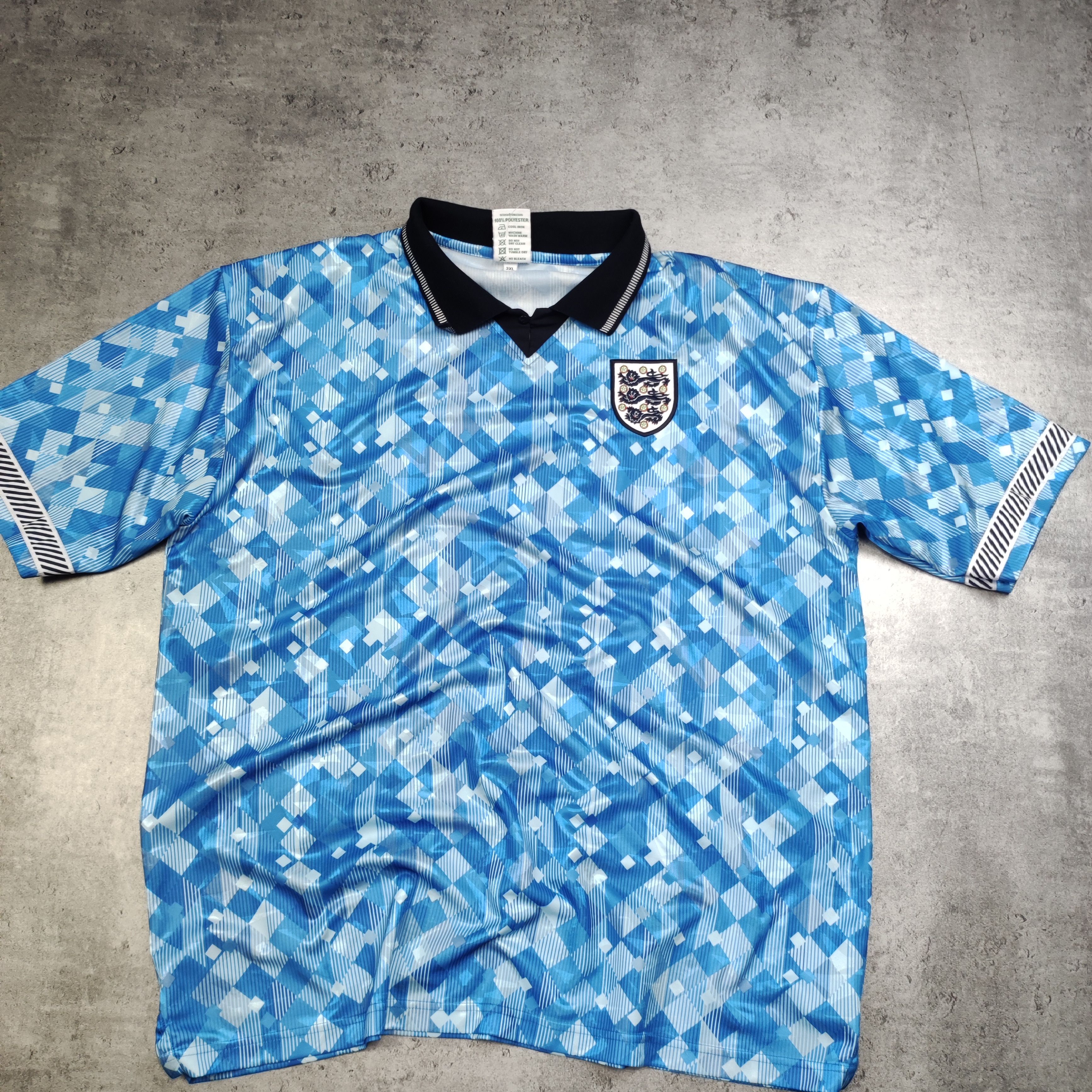 Vintage RARE 90s Football s Score Draw England World Cap Jersey Size US XXL / EU 58 / 5 - 2 Thumbnail