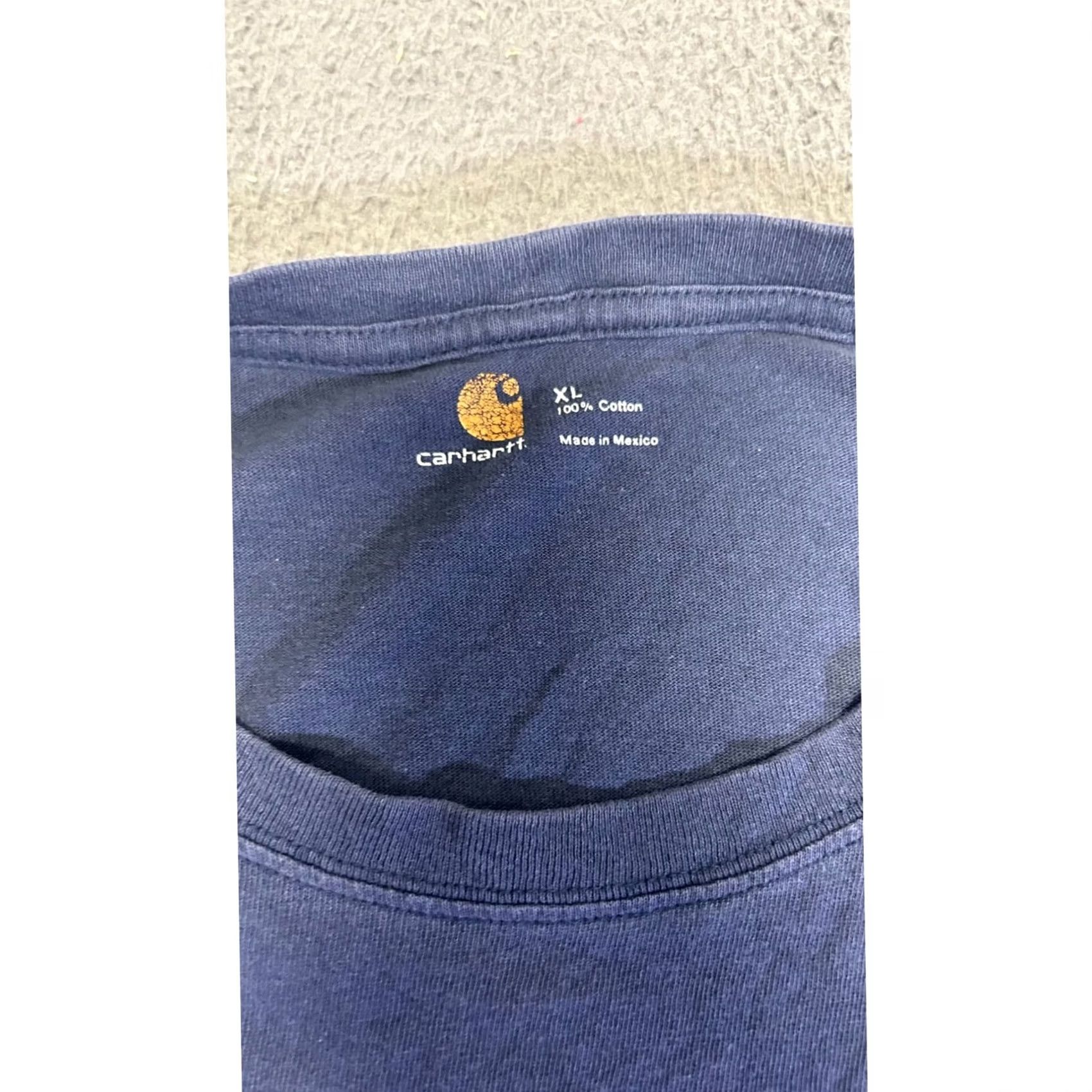 Carhartt Carhartt Mens XL Blue Pocket T-Shirt Short Sleeve 100% Cotton Size US XL / EU 56 / 4 - 3 Thumbnail