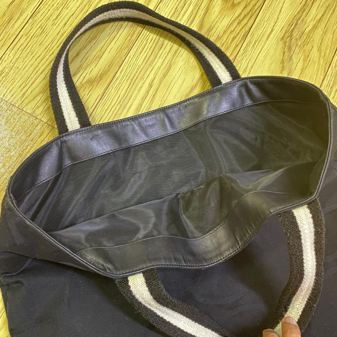 Gucci Gucci Tote Bag Black Canvas 123439 Hand Women's Men's Size ONE SIZE - 10 Thumbnail