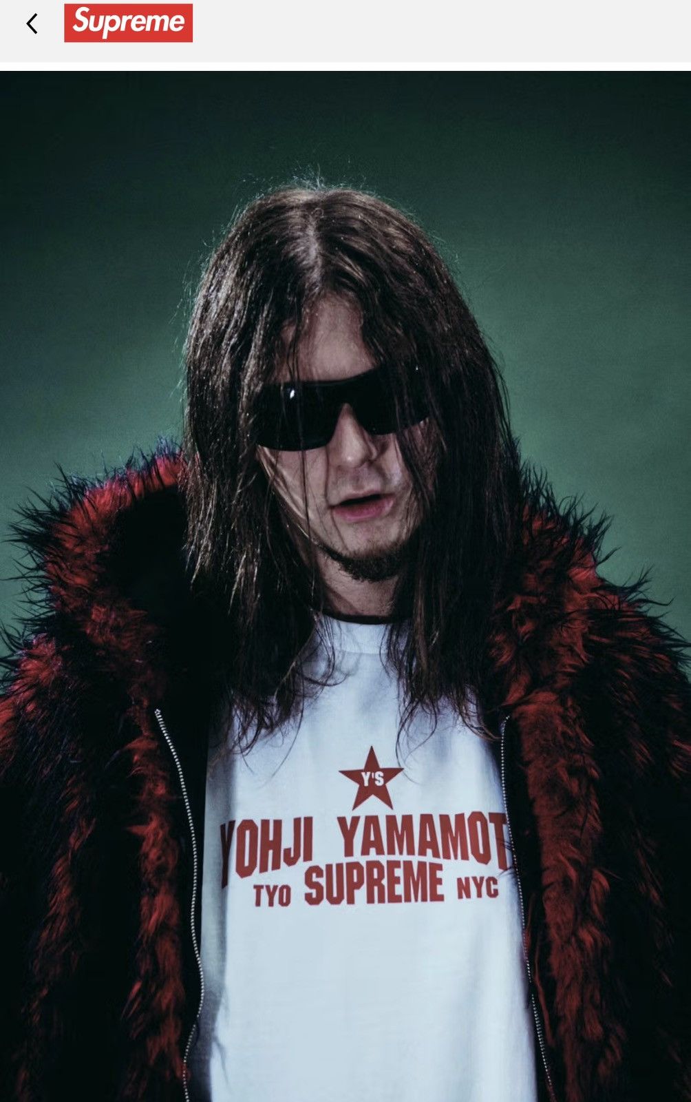 Supreme × Yohji Yamamoto Supreme Y's by Yohji Yamamoto Star Tee White Size US M / EU 48-50 / 2 - 6 Thumbnail