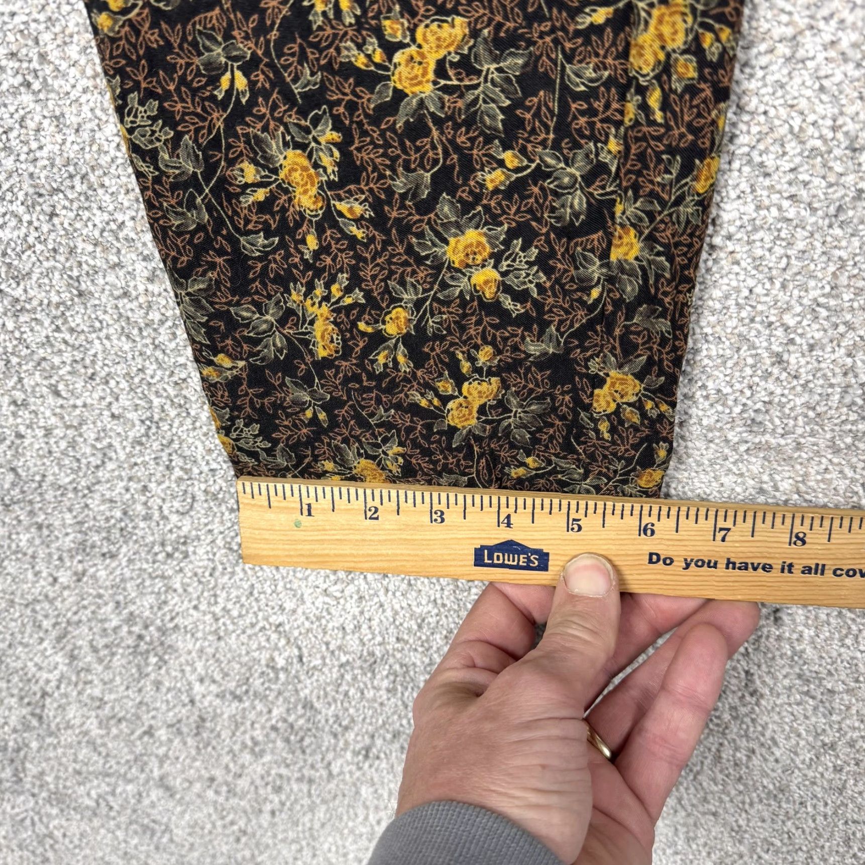 Vintage Jules & Leopold Paperbag Waist Pants L Dark Floral Boho Indie Casual Feminine Size 36" / US 14 / IT 50 - 3 Thumbnail