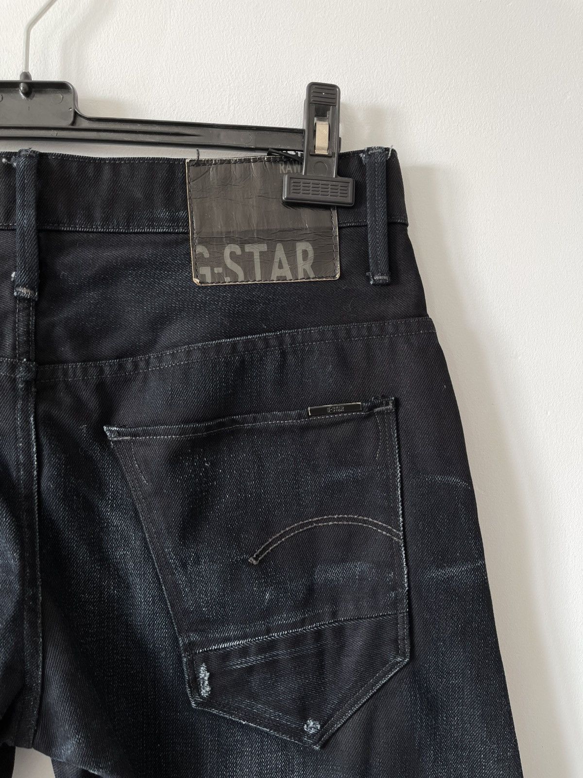 G-Star G-Star Raw Arc 3D Slim Faded Whiskers Stretch Denim Jeans Size US 32 / EU 48 - 13 Thumbnail