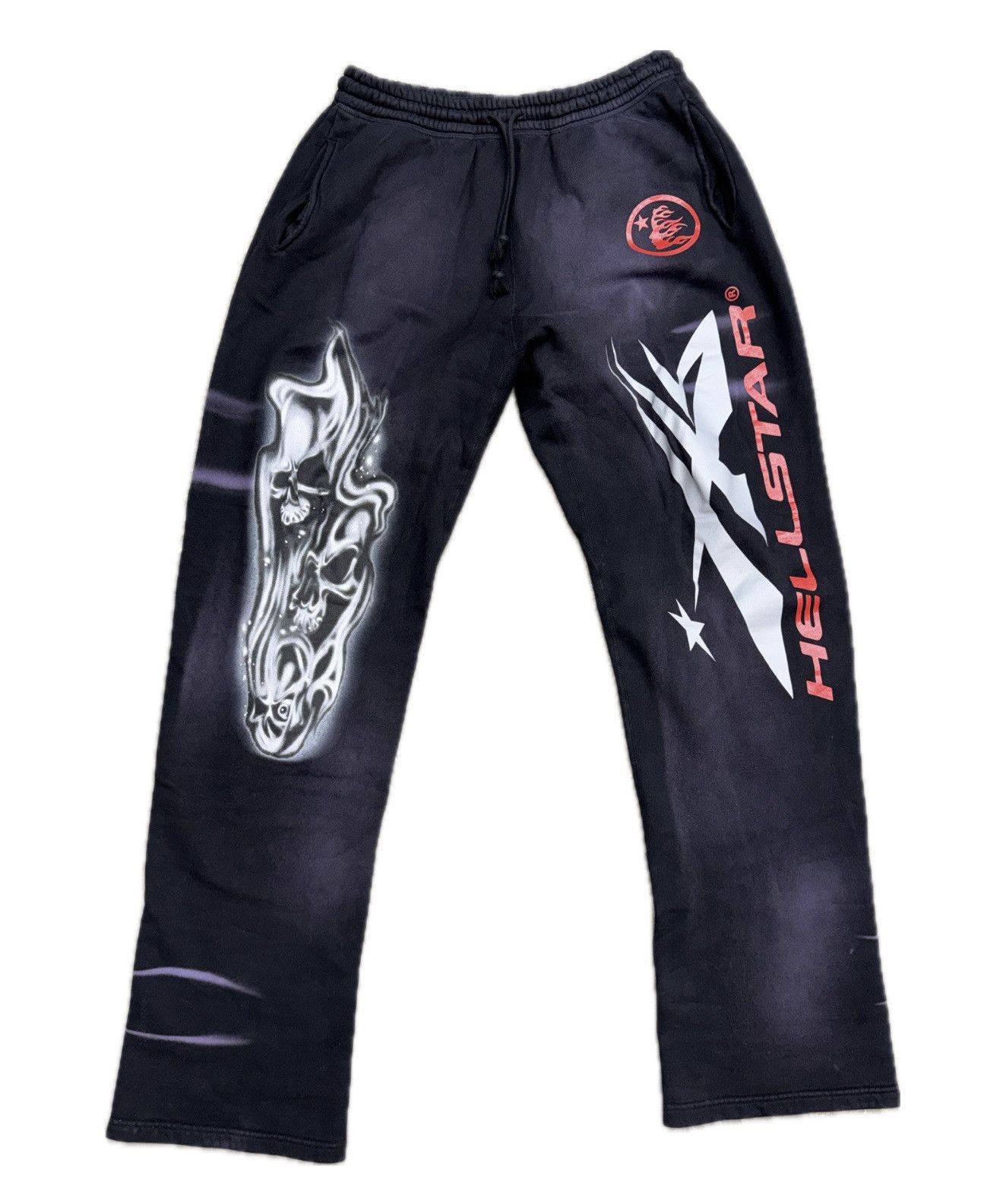 HELLSTAR Hellstar Airbrushed Skull Flare Sweatpants Size US 36 / EU 52 - 1 Thumbnail