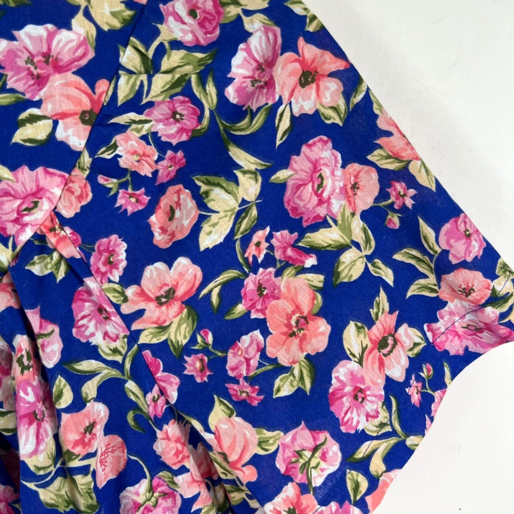Vintage VINTAGE Kelly Reed Floral Pocketed House Dress Womens Size M Pink Cotton Blend Size M / US 6-8 / IT 42-44 - 2 Thumbnail