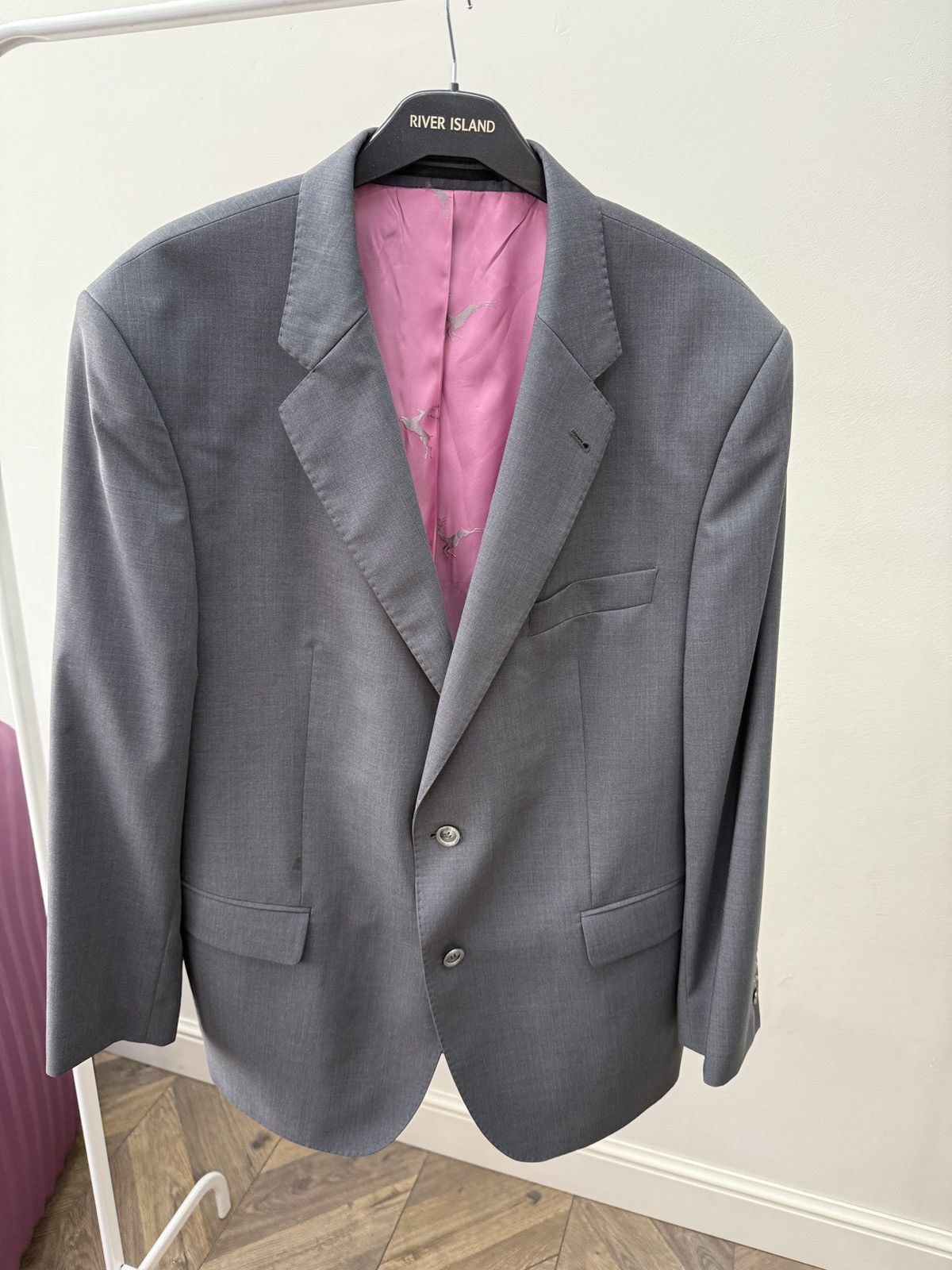 Other Vintage Dolzer Bespoke Zignone Super 100’s Wool Suit Grey Size 50R - 4 Thumbnail