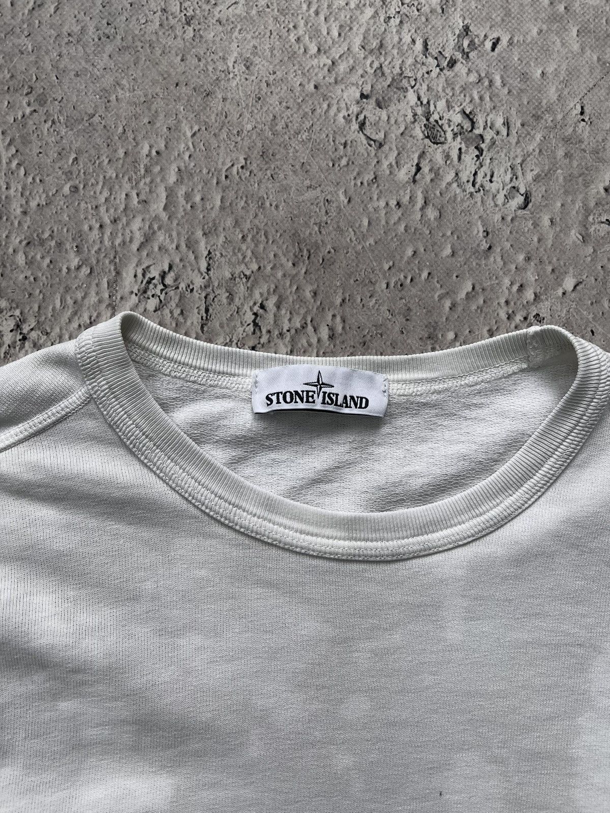 Stone Island WHITE GRADIENT WASHED STONE WHITE SWEATSHIRT STONE ISLAND Size US L / EU 52-54 / 3 - 6 Thumbnail