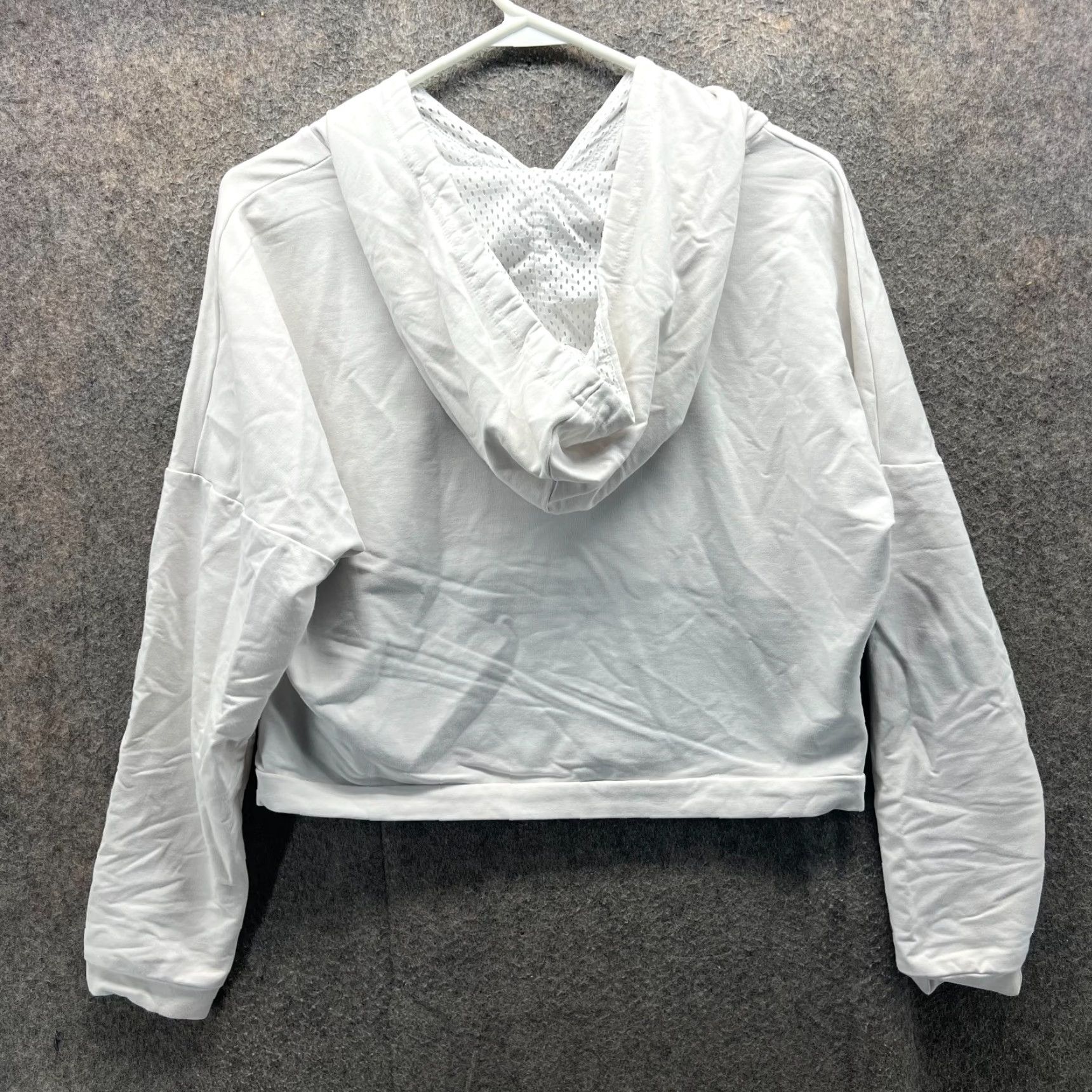 Puma PUMA Hoodie Womens XS White Black Cropped Pullover Logo Long Sleeve Crew Neck Jacket Size XS / US 0-2 / IT 36-38 - 6 Thumbnail