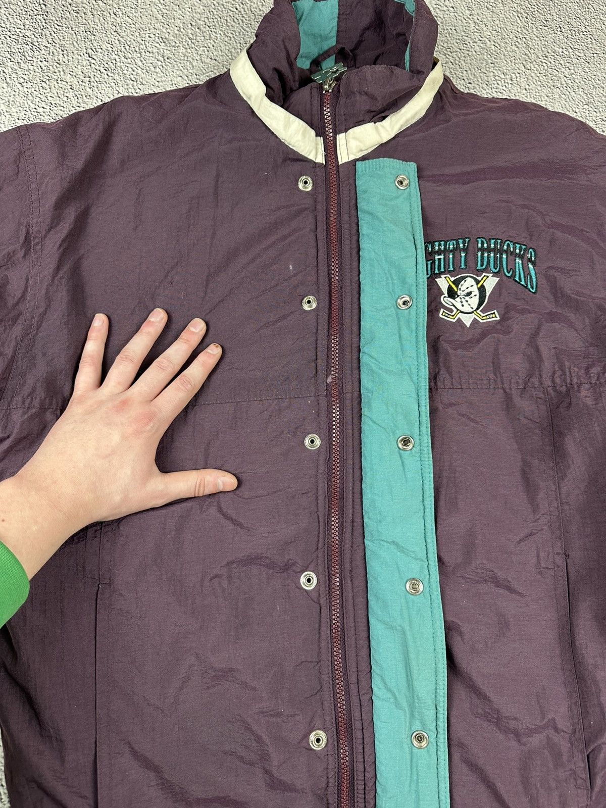 Starter Vintage The Mighty Ducks Starter NHL Nylon Jacket 90s Logo Size US S / EU 44-46 / 1 - 9 Thumbnail