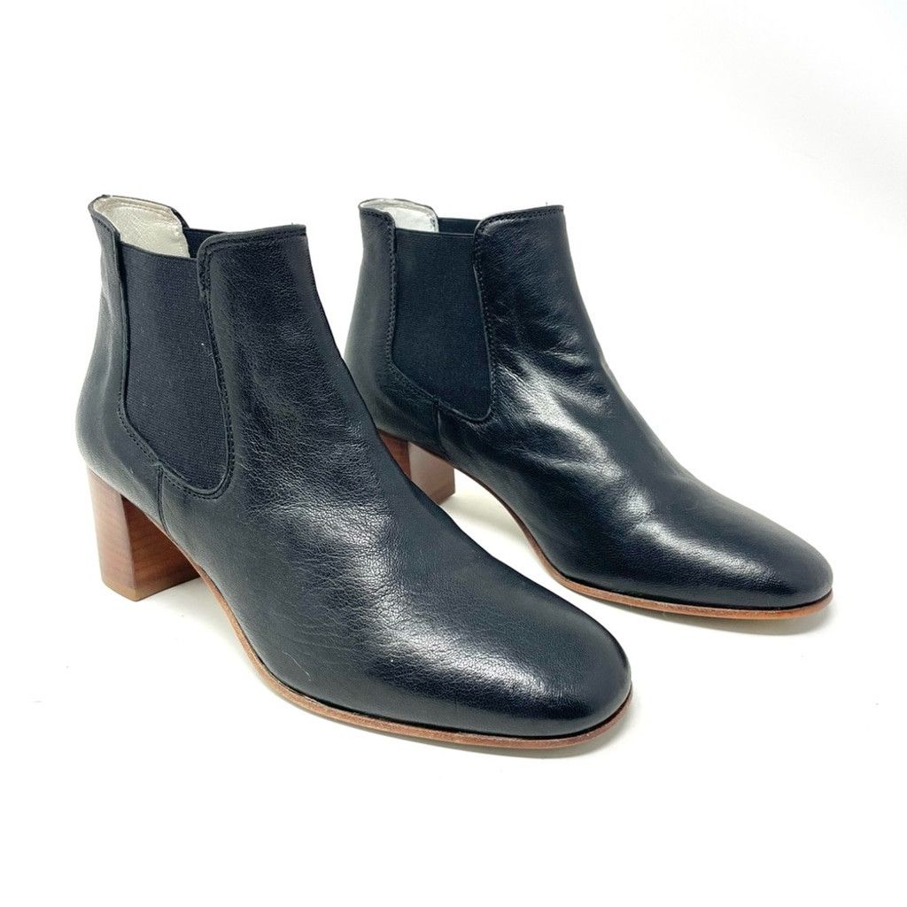 Other LIKE NEW Gidigio Black Leather Block Heel Ankle Boot Size 36 Size US 6 / IT 36 - 2 Thumbnail