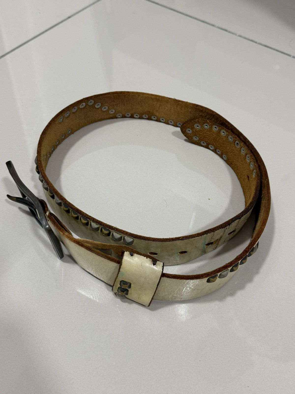 Lee Vtg Lee Stud Belt Size 34 - 6 Thumbnail