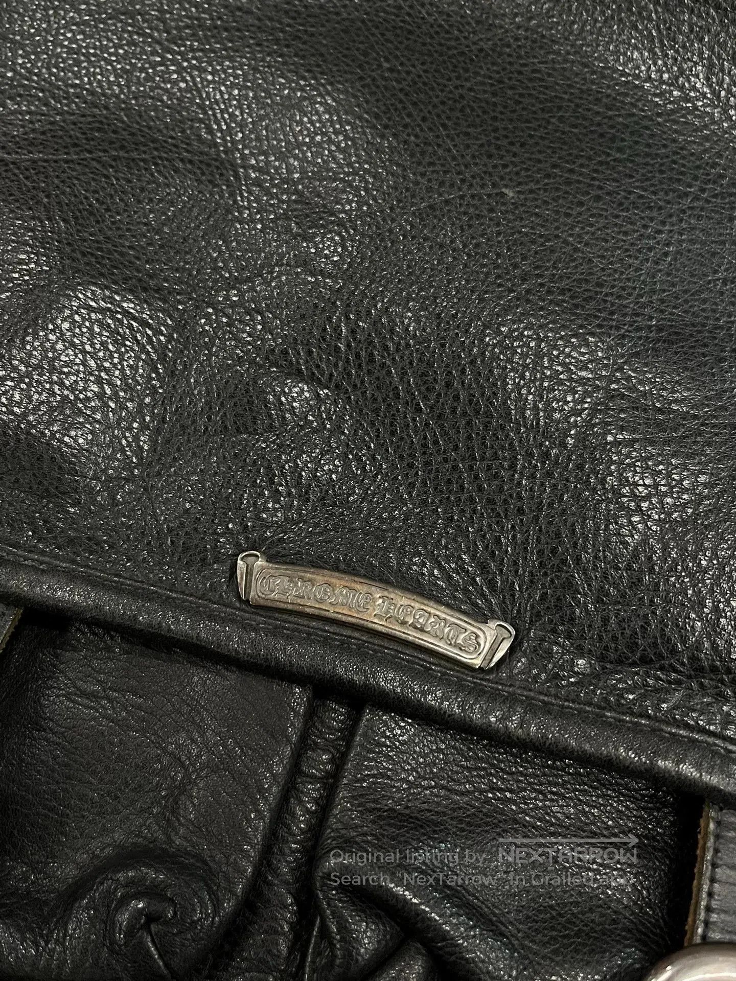 Chrome Hearts Chrome Hearts Black Leather Large Messenger Bag. Size ONE SIZE - 2 Thumbnail