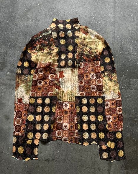 YASHIKI Yoshiki Hishinuma Polka Dot Pleated Print Shirt Size US M / EU 48-50 / 2 - 2 Thumbnail