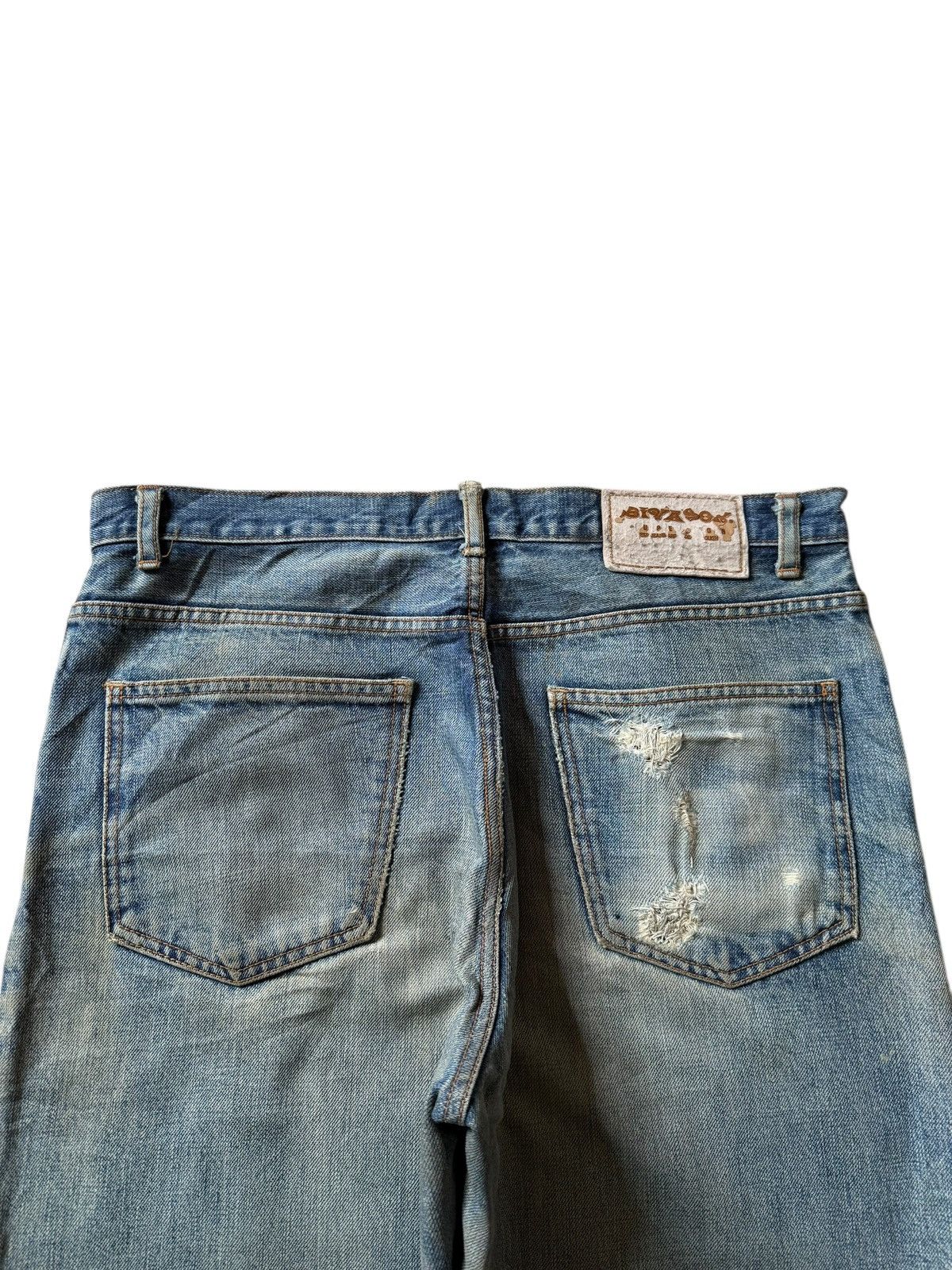 Fubu Vintage Japanese Brand Mud Wash Distress Baggy Jeans Size US 35 - 4 Thumbnail