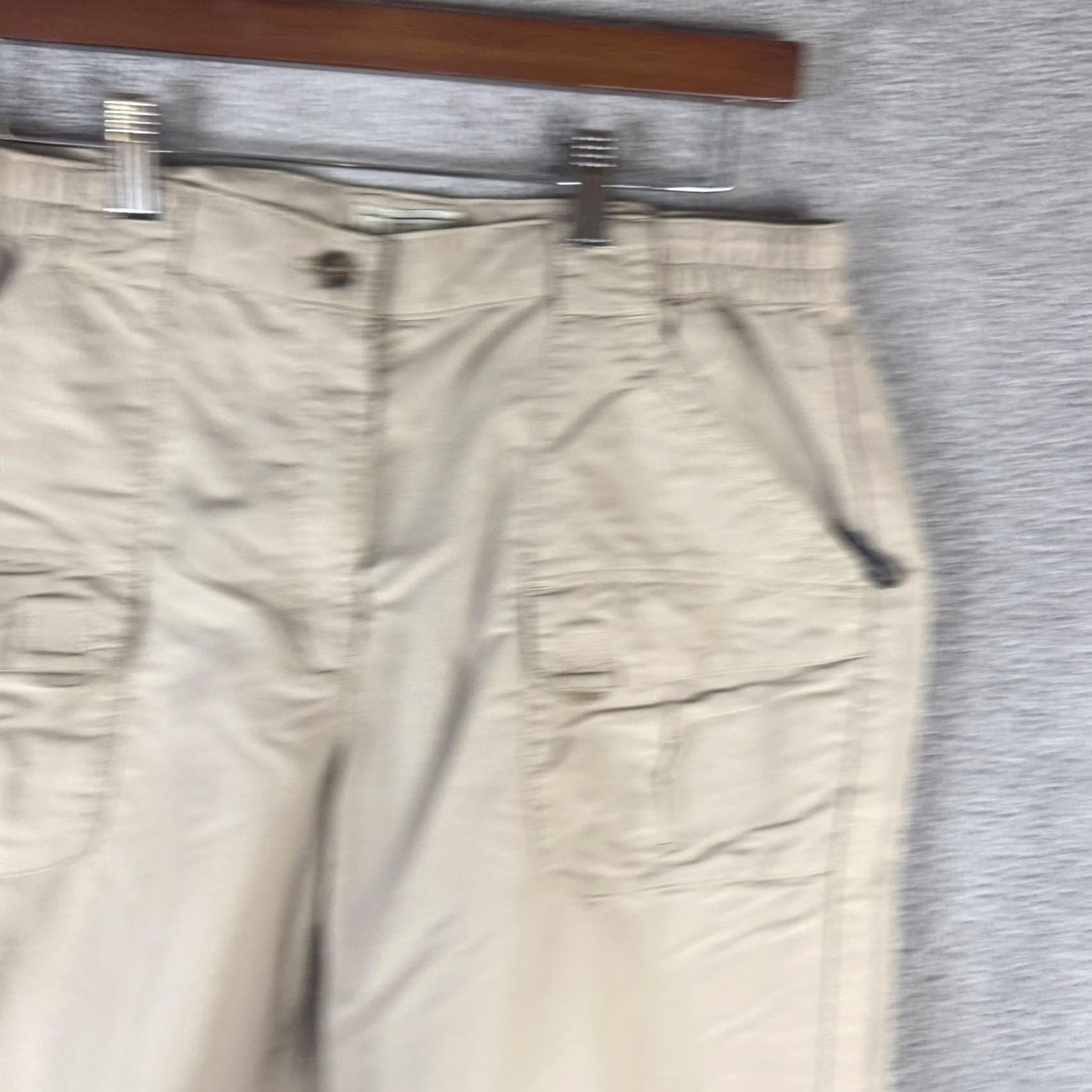 Vintage L.L. Bean Cargo Pants Mens Large Beige Nylon Elastic Waist Relaxed Fit Hiking Size US 33 - 3 Thumbnail
