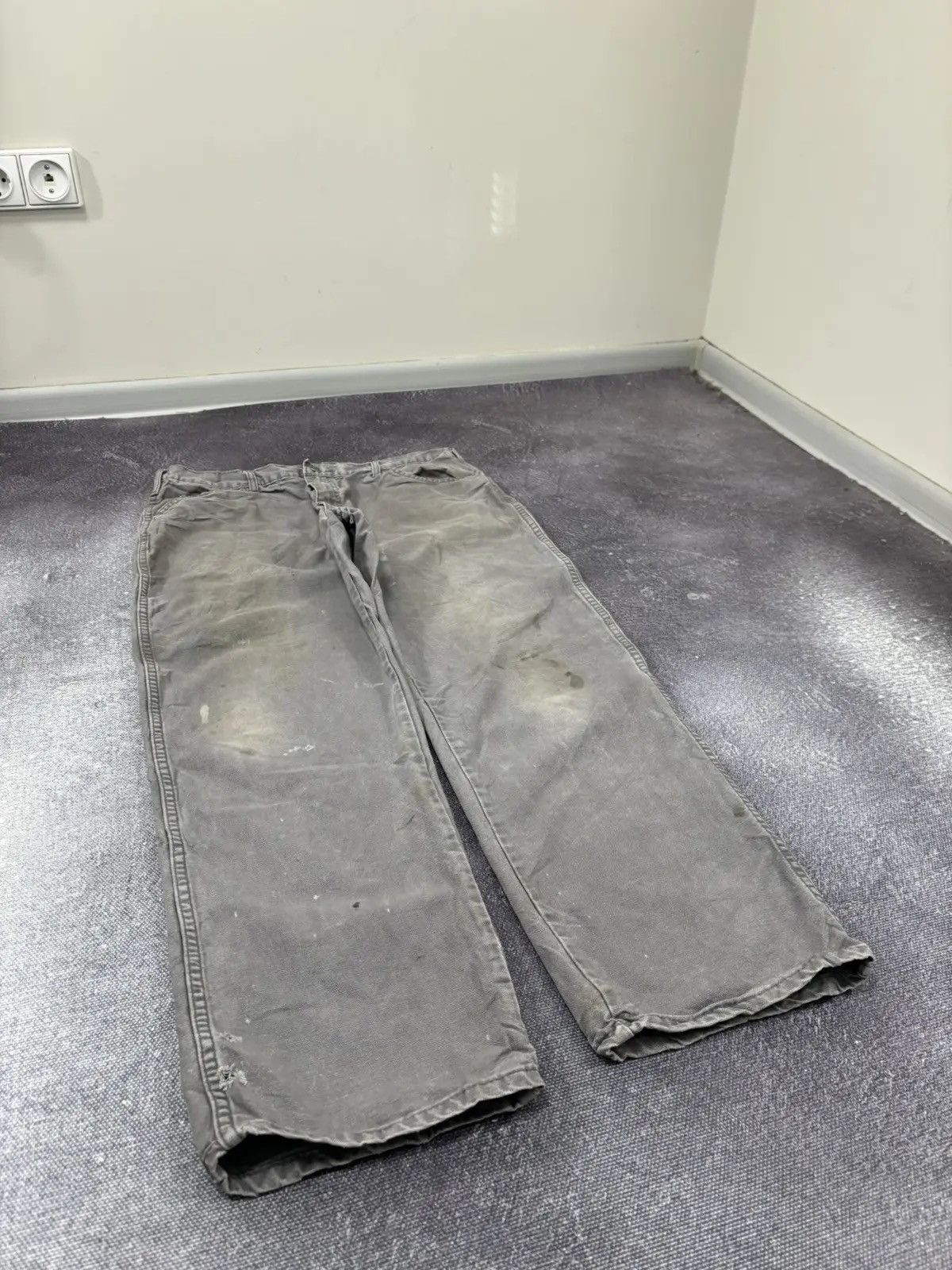 Dickies × Vintage Vintage Dickies Y2K Distressed Gray Work Skate Baggy Pants Size US 36 / EU 52 - 6 Thumbnail