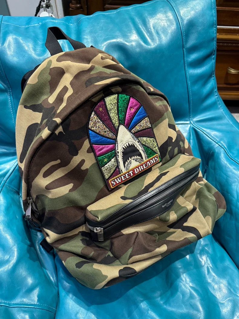 Saint Laurent Paris Saint laurent paris Camouflage canvas backpack 2506-Nextarr Size ONE SIZE - 1 Thumbnail