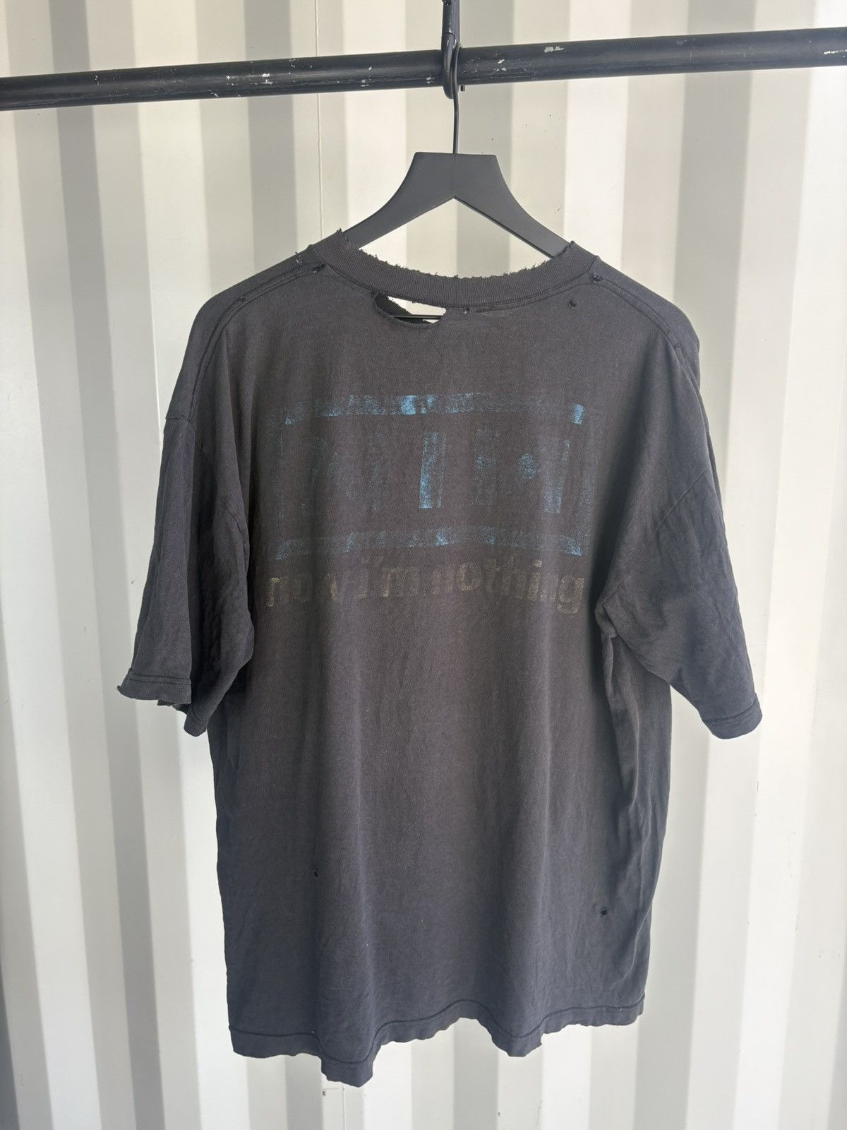 Band Tees Nine Inch Nails Now Im Nothing Thrashed Faded Shirt ERD Size US XL / EU 56 / 4 - 2 Thumbnail