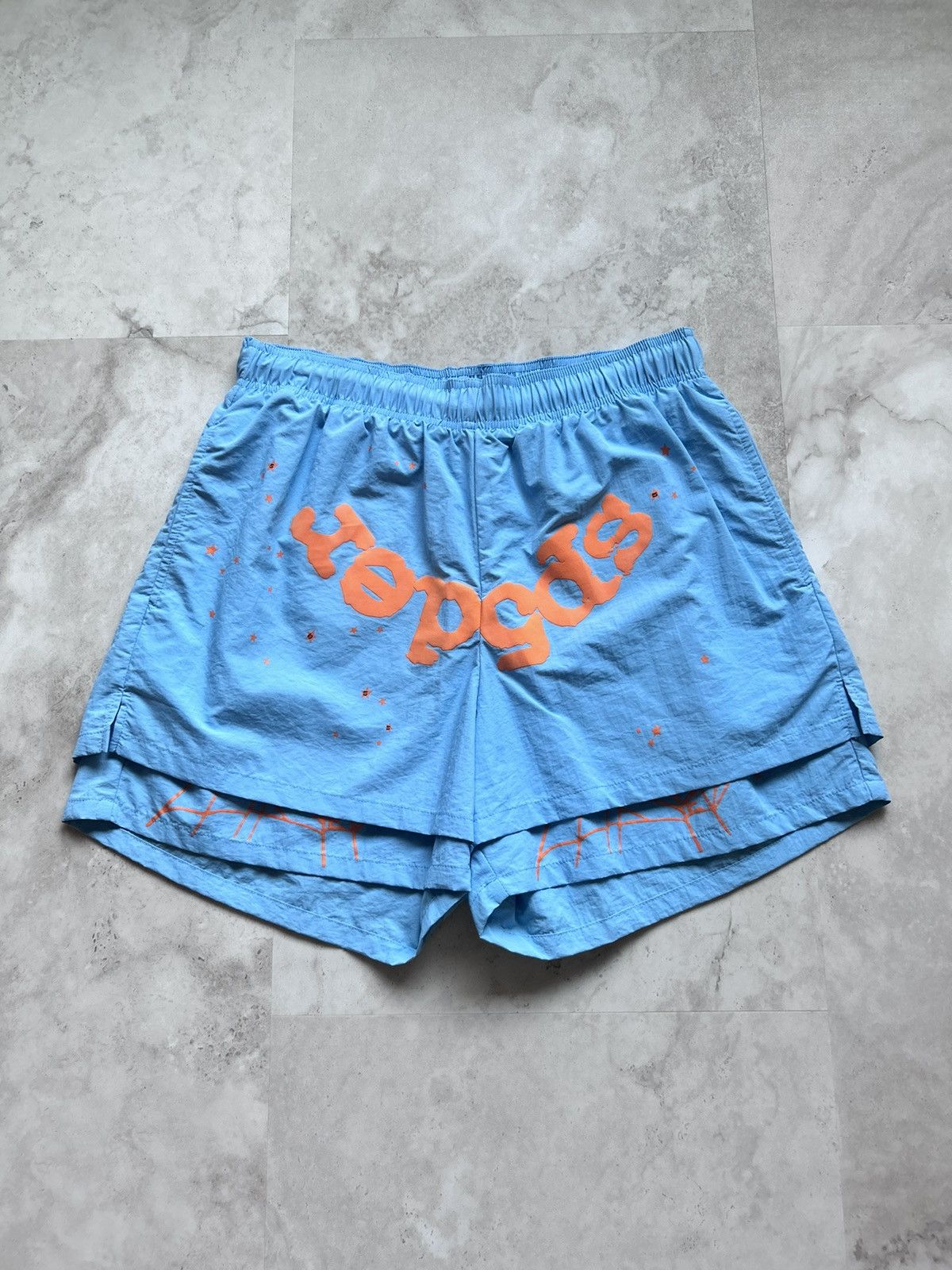 Sp5der Sp5der OG Web Double Layer Short Light Blue Size Medium Size US 32 / EU 48 - 1 Thumbnail